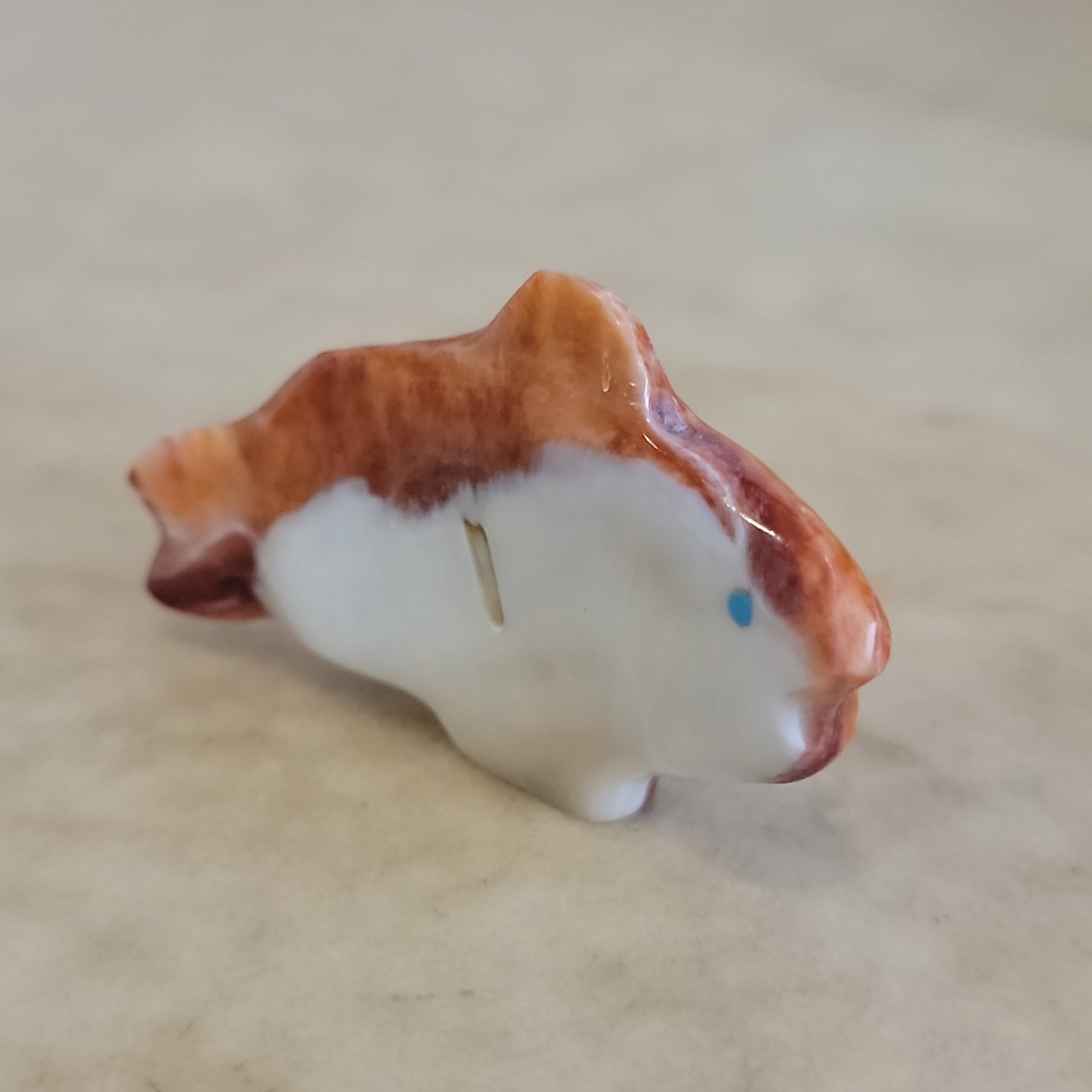Orange Spiny Oyster Shell Fish Zuni Fetish