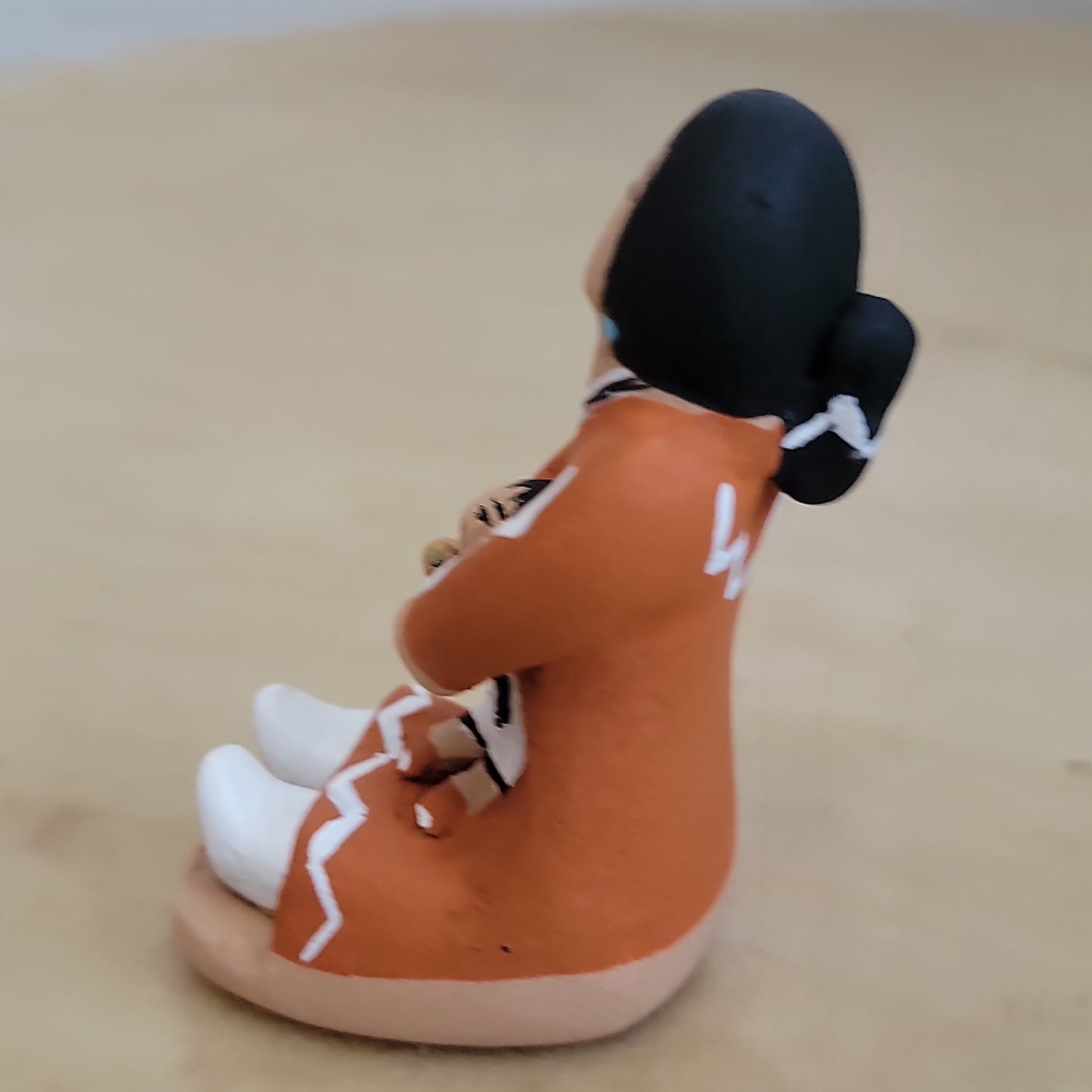 Angie Loretto Jemez Pueblo Pottery Storyteller w/One Child