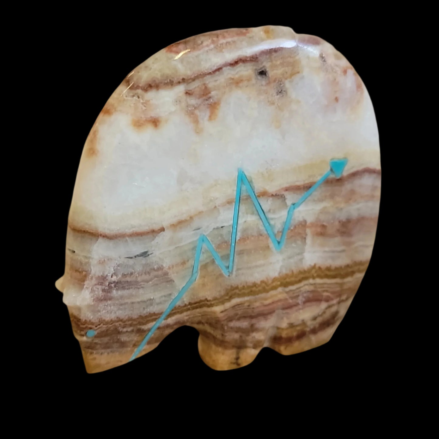 Classic Onyx Medicine Bear Zuni Fetish