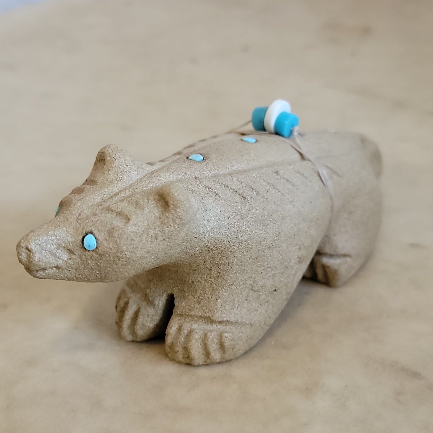 Large Sandstone Badger Zuni Fetish