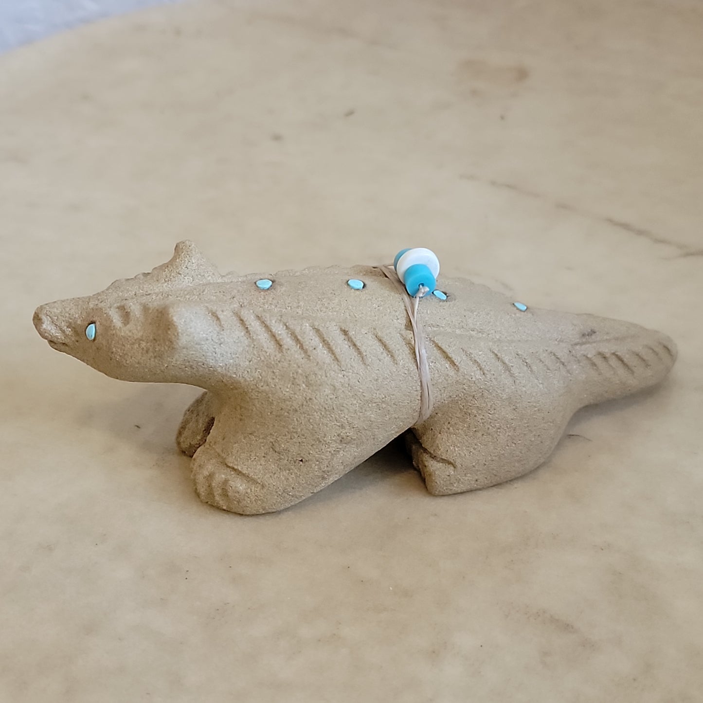Darrell Westika Large Sandstone Badger Zuni Fetish