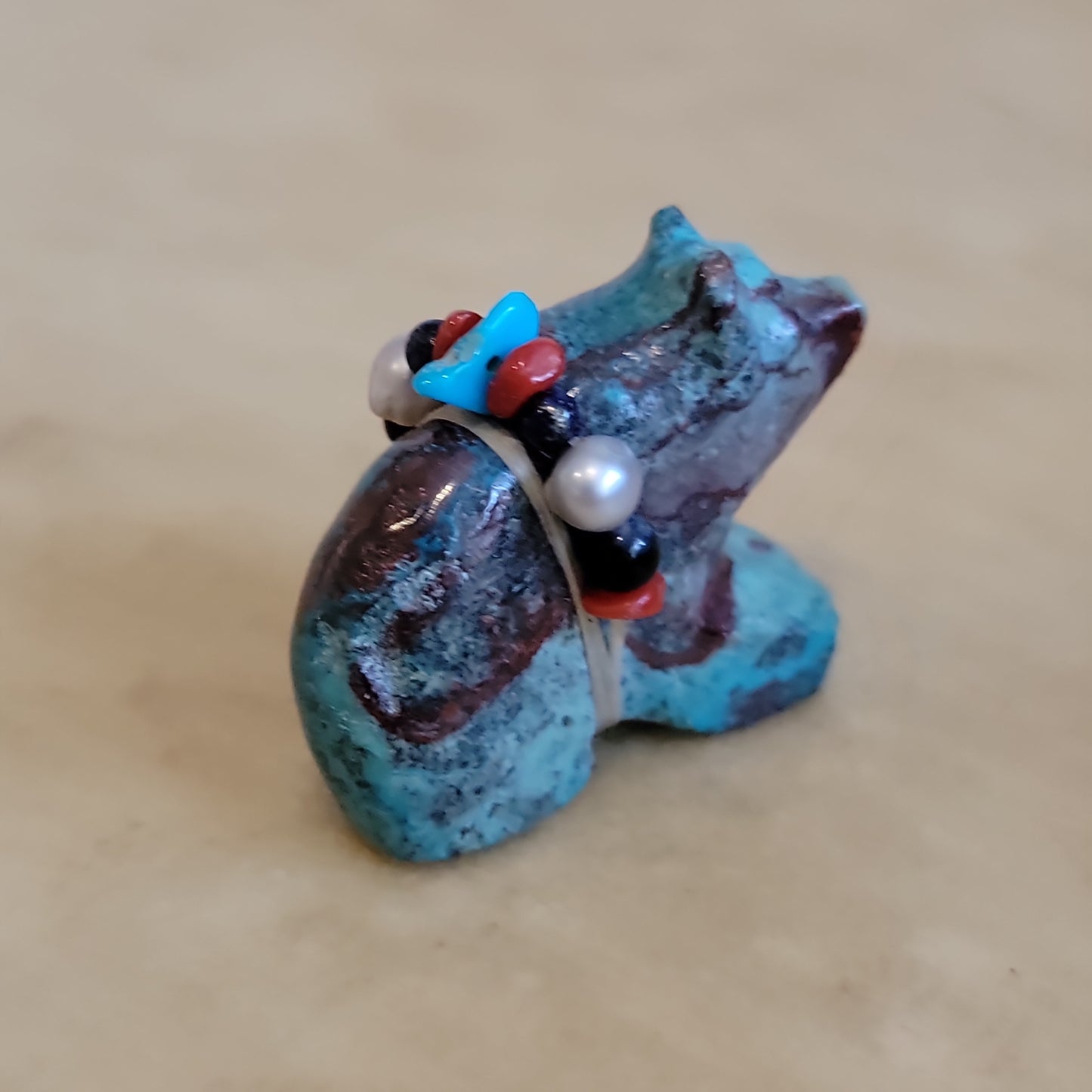 Cheryl Beyuka Fancy Chrysocolla Zuni Fetish Bear