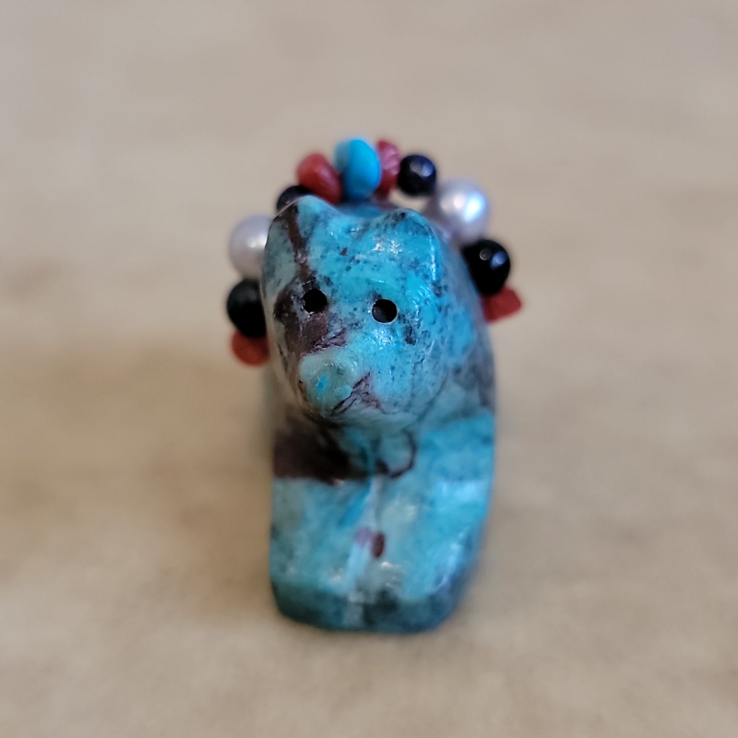 Cheryl Beyuka Fancy Chrysocolla Zuni Fetish Bear