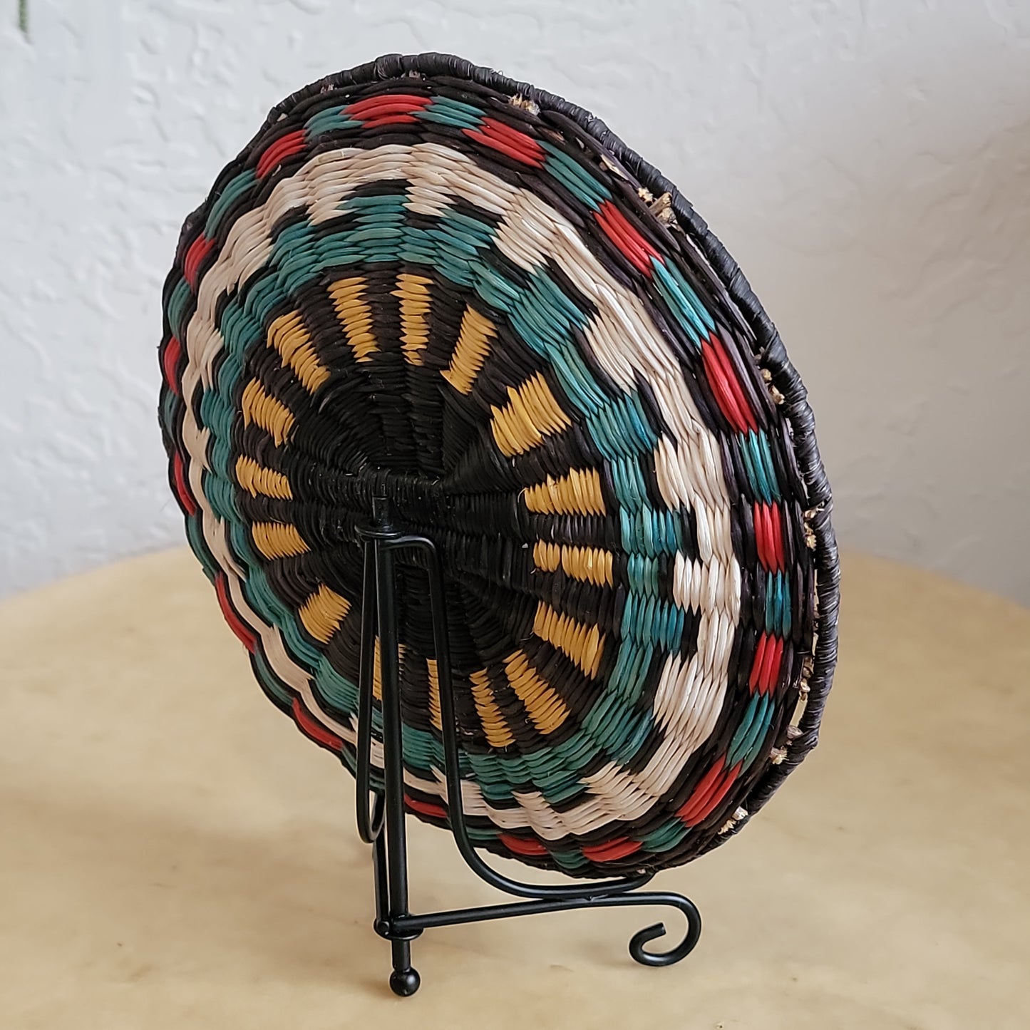 Vintage 1950's Hopi Plaque Indian Basket/ Excellent Condition!