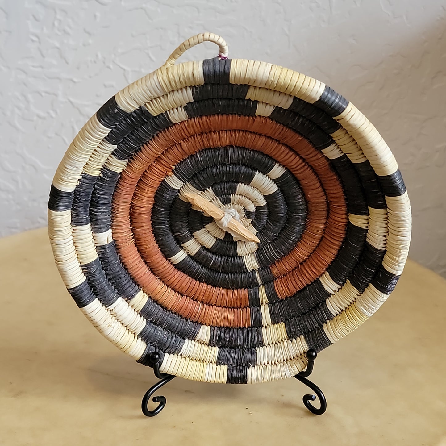 Circa 1950's Hopi Coiled Wedding Style Indian Basket