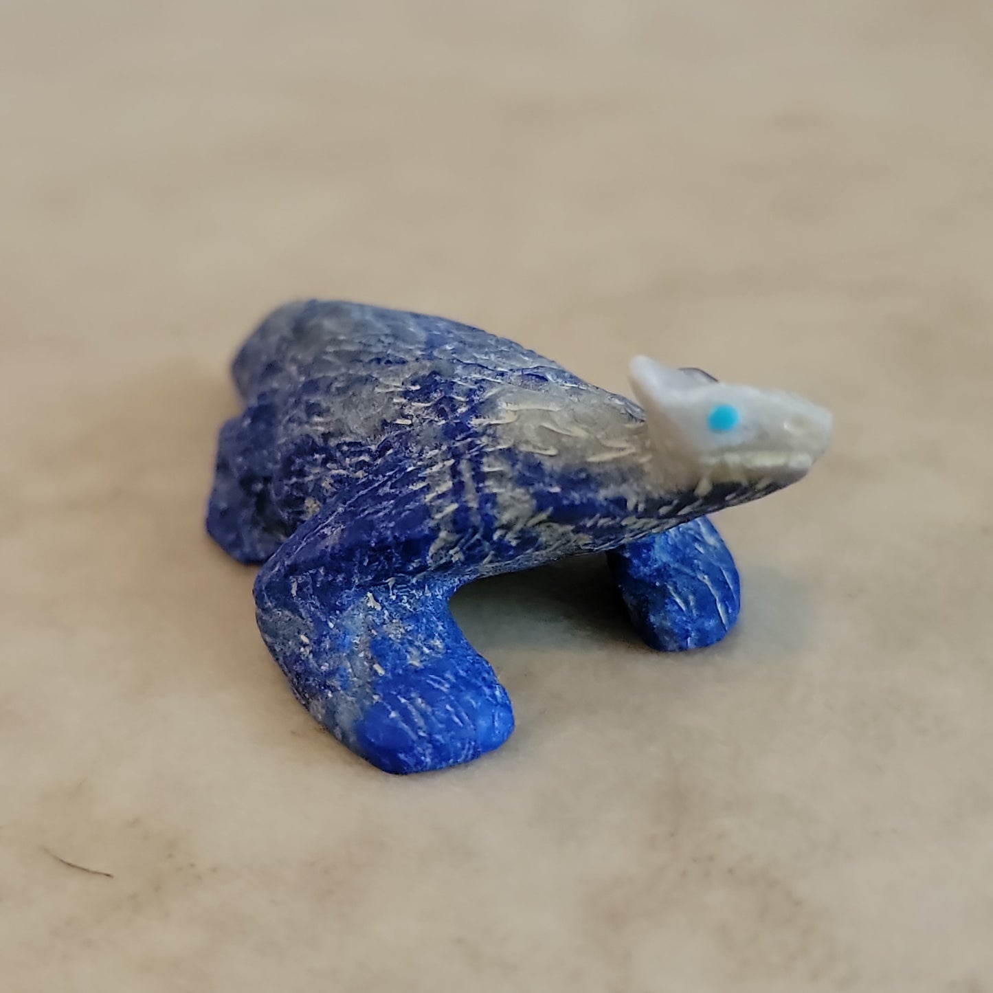 Scott Garnatt Lapis Horned Toad Lizard Zuni Fetish