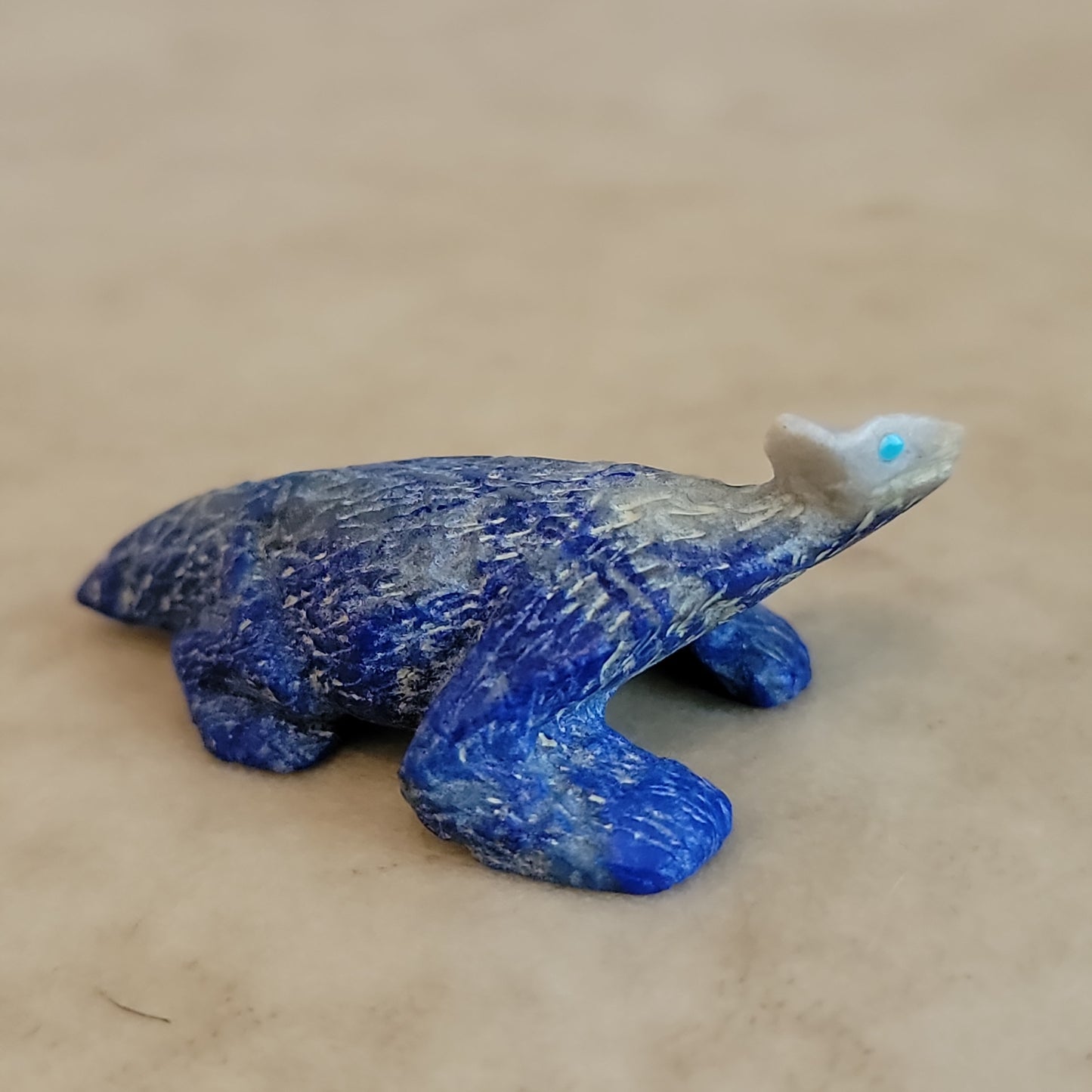 Scott Garnatt Lapis Horned Toad Lizard Zuni Fetish