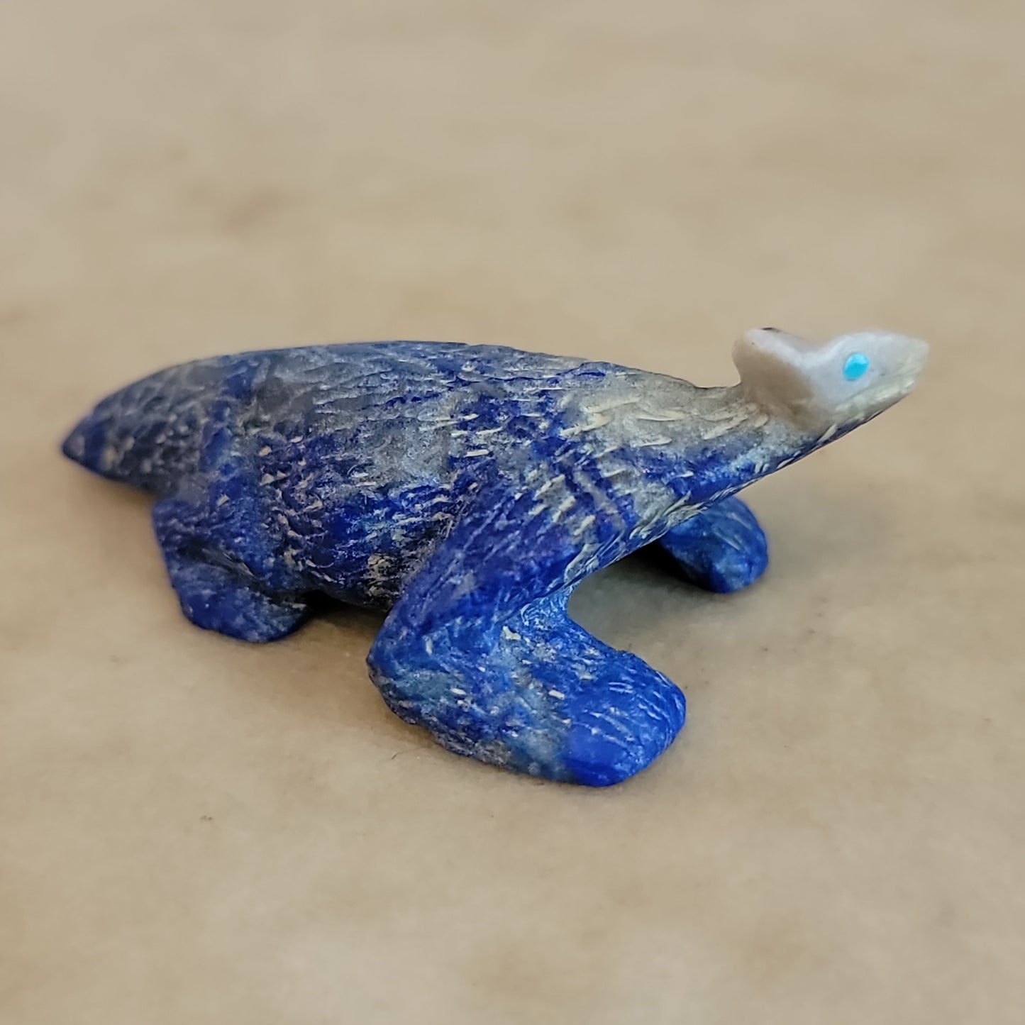 Scott Garnatt Lapis Horned Toad Lizard Zuni Fetish