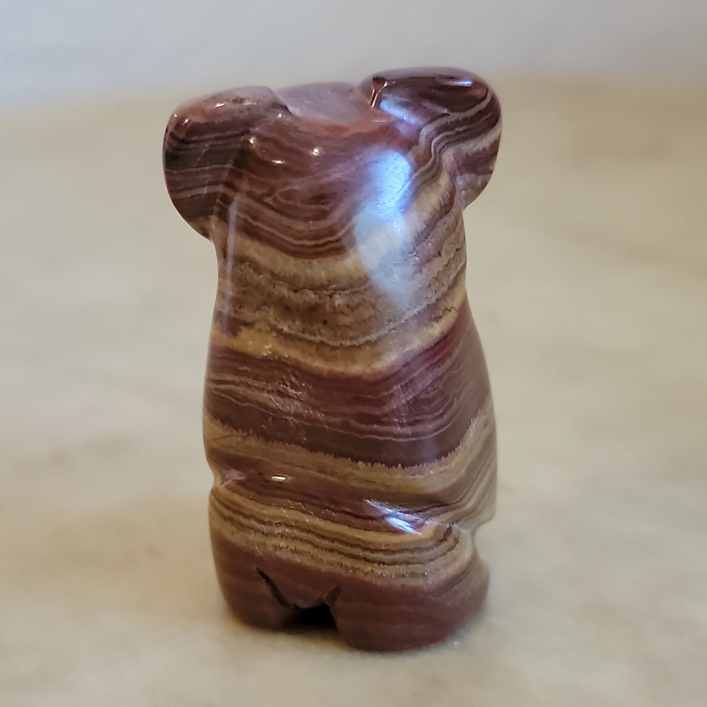 Reynold Lunasee Onyx Standing Bear Zuni Fetish