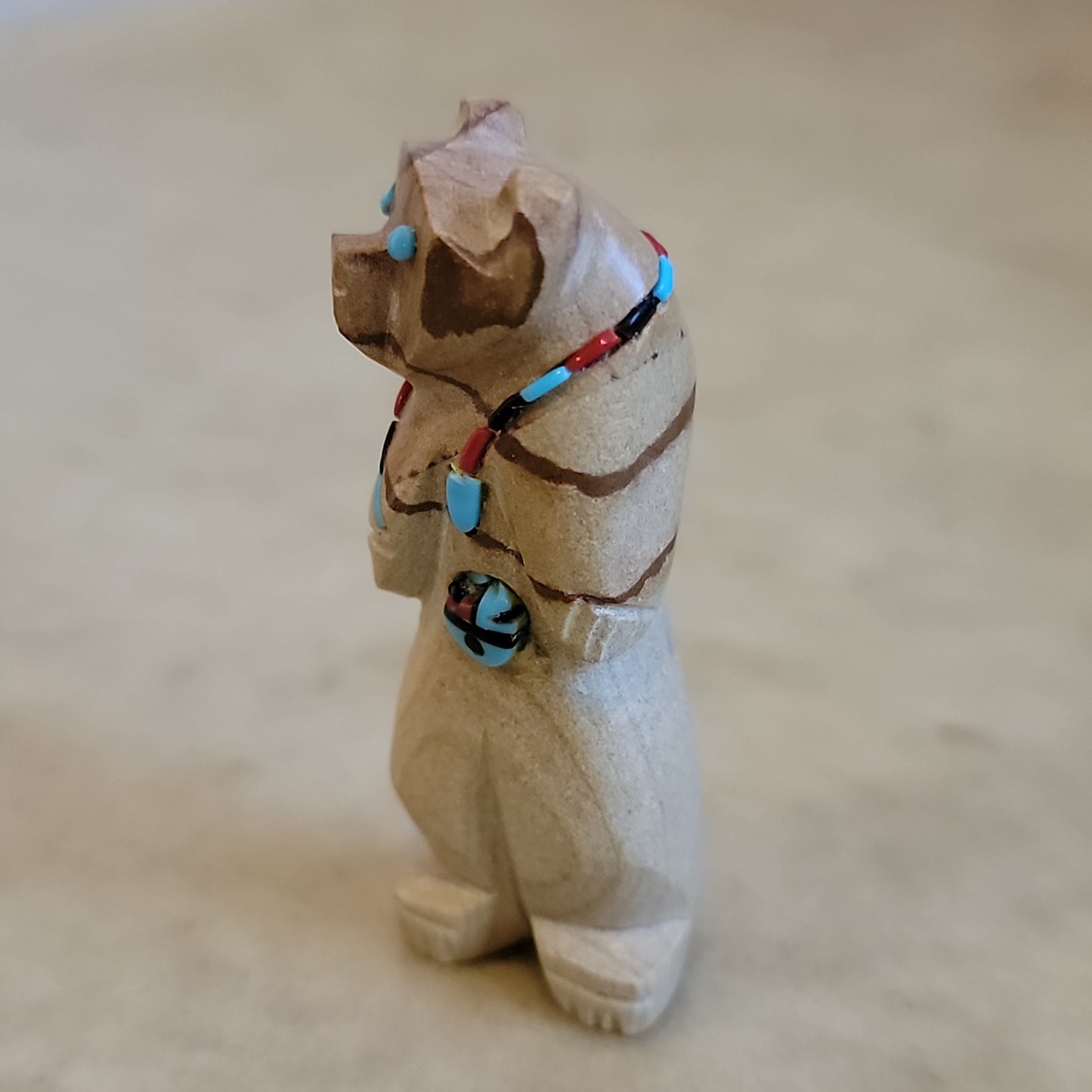 Standing Bear w/Zuni Sun Zuni Fetish