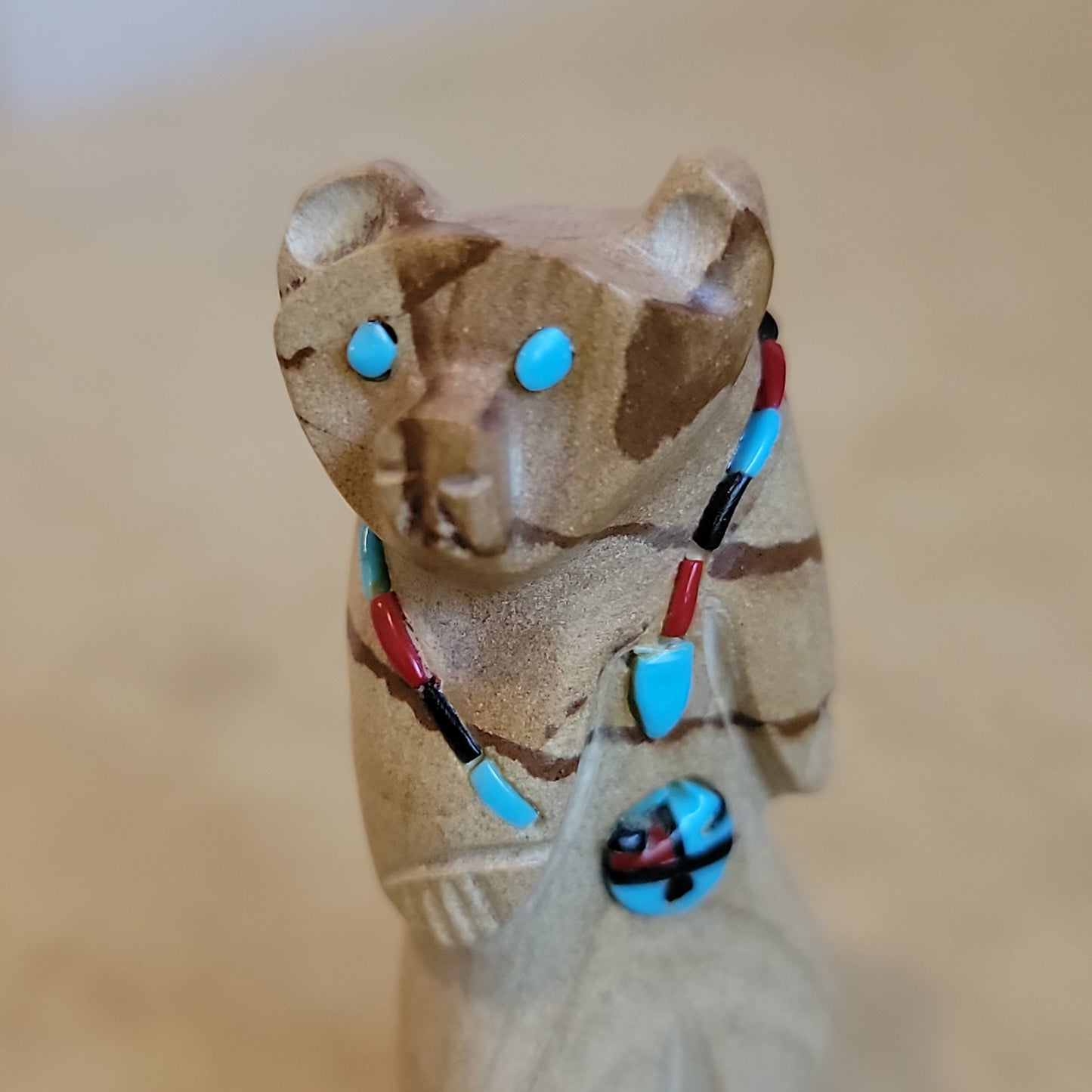 Standing Bear w/Zuni Sun Zuni Fetish