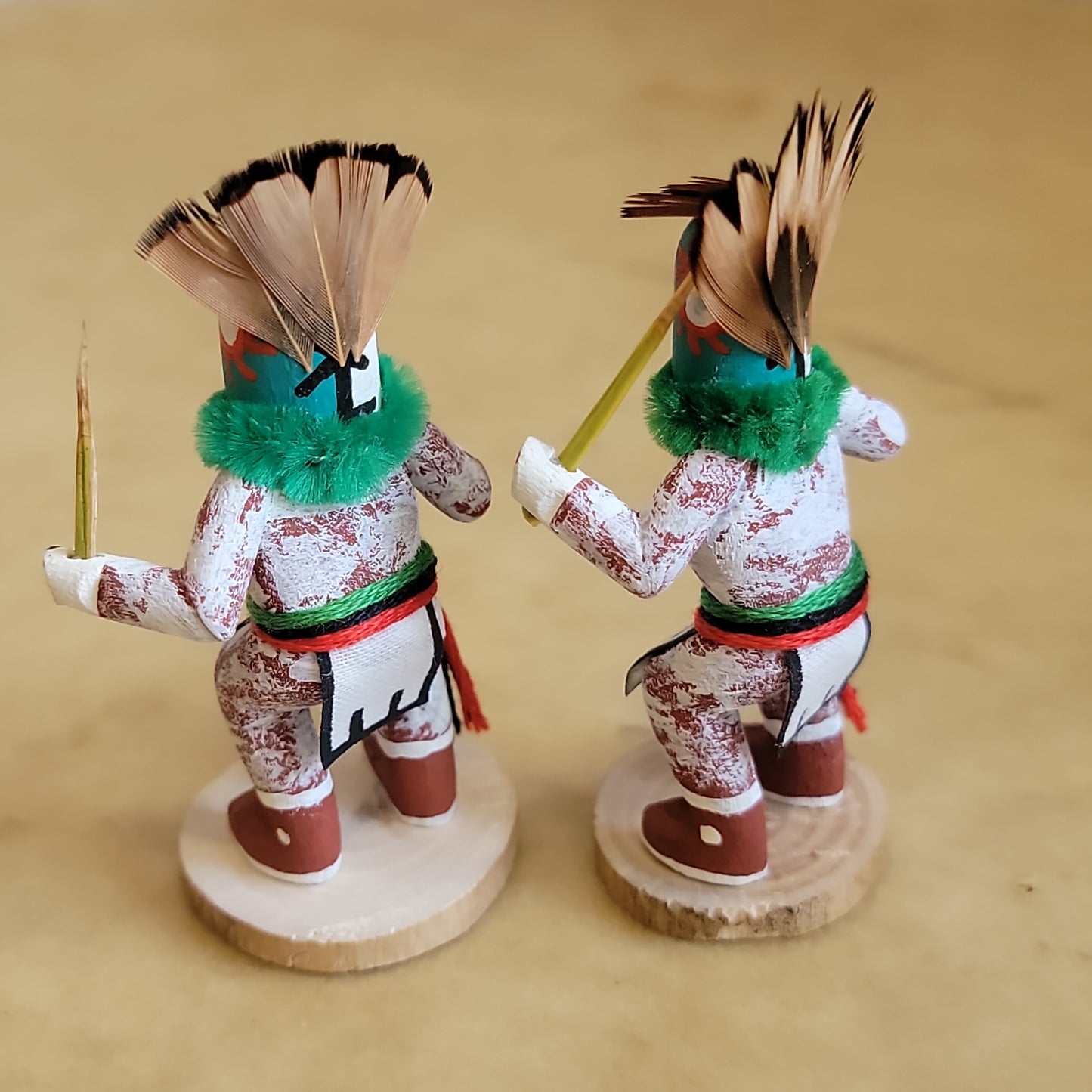 Adrian Leon Hopi Set Of "Rattle" Runners/Racers Kachinas