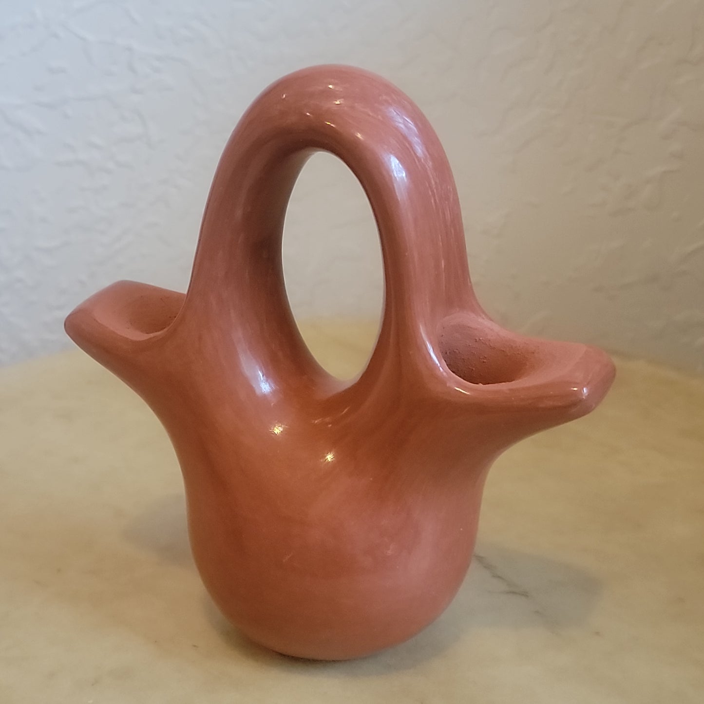 Birdell "Vine Flower" Bourdon Santa Clara Pueblo Wedding Vase