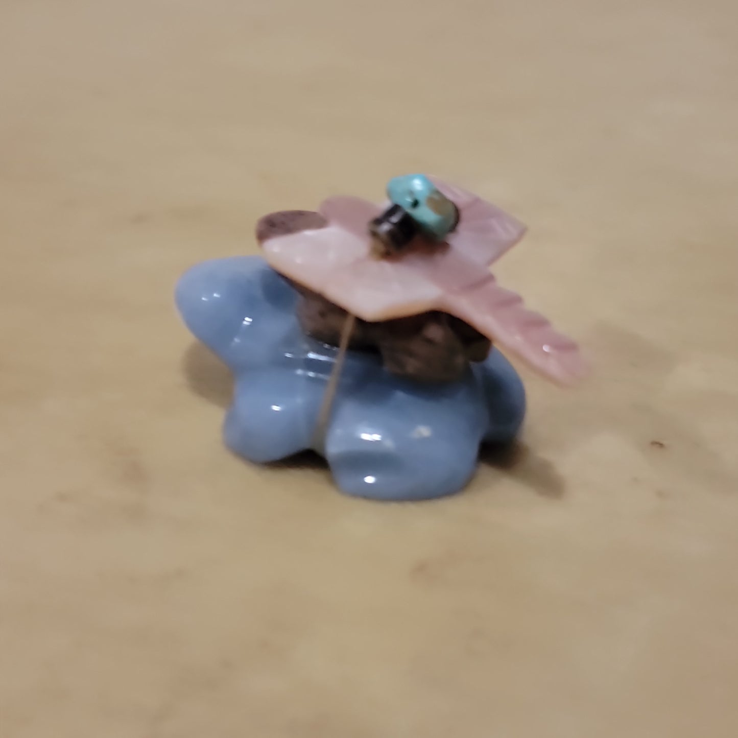 Stacked Frogs and Dragonfly Zuni Fetish