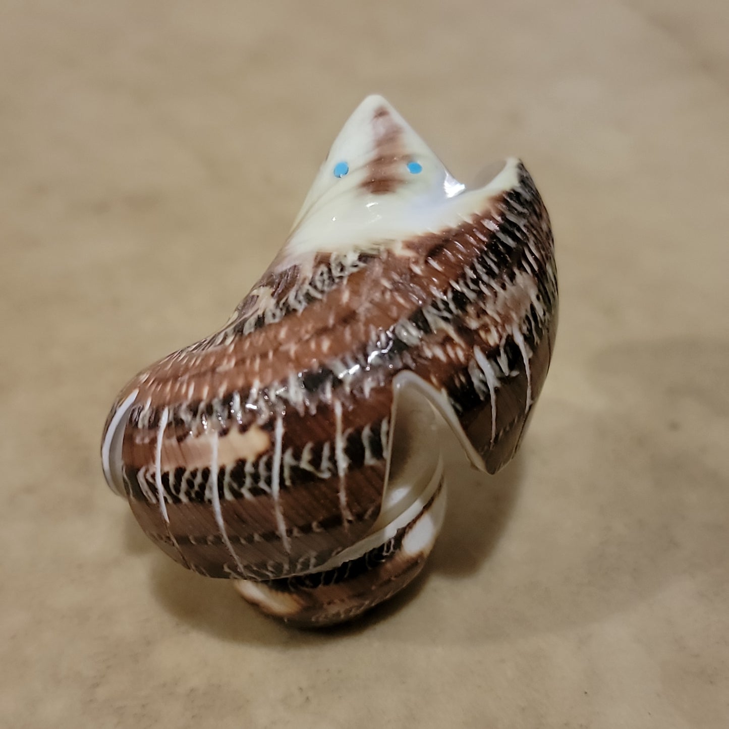 Snail Shell  Zuni Fetish Eagle