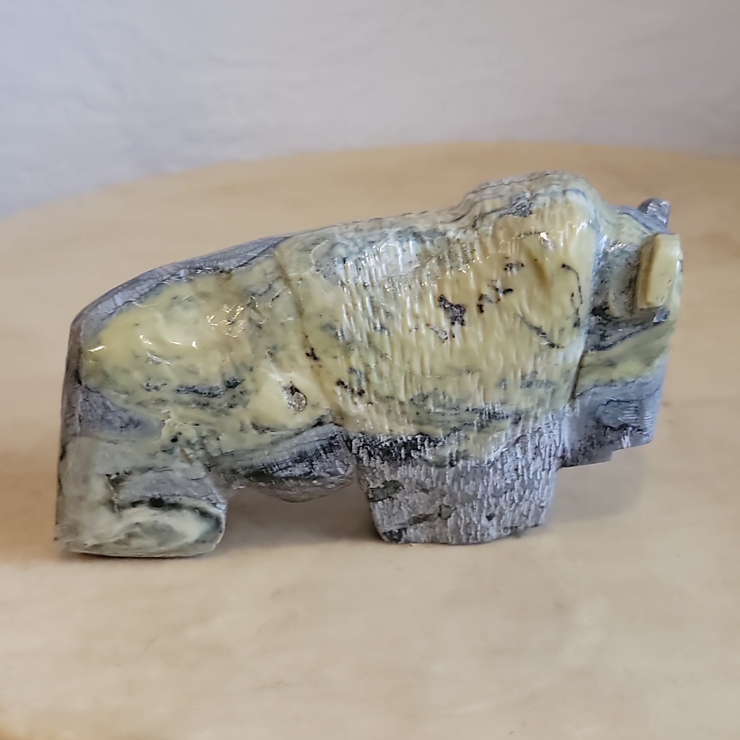 Large Marble Bison/Buffalo Zuni Fetish