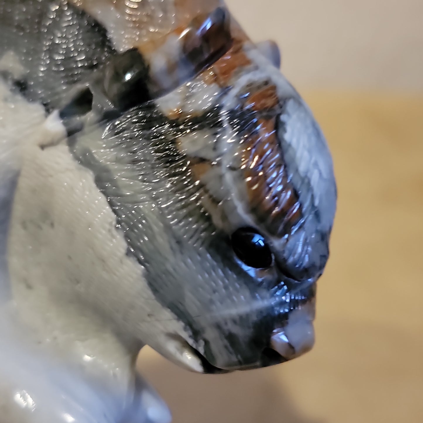 Large Picasso Marble Bison/Buffalo Zuni Fetish