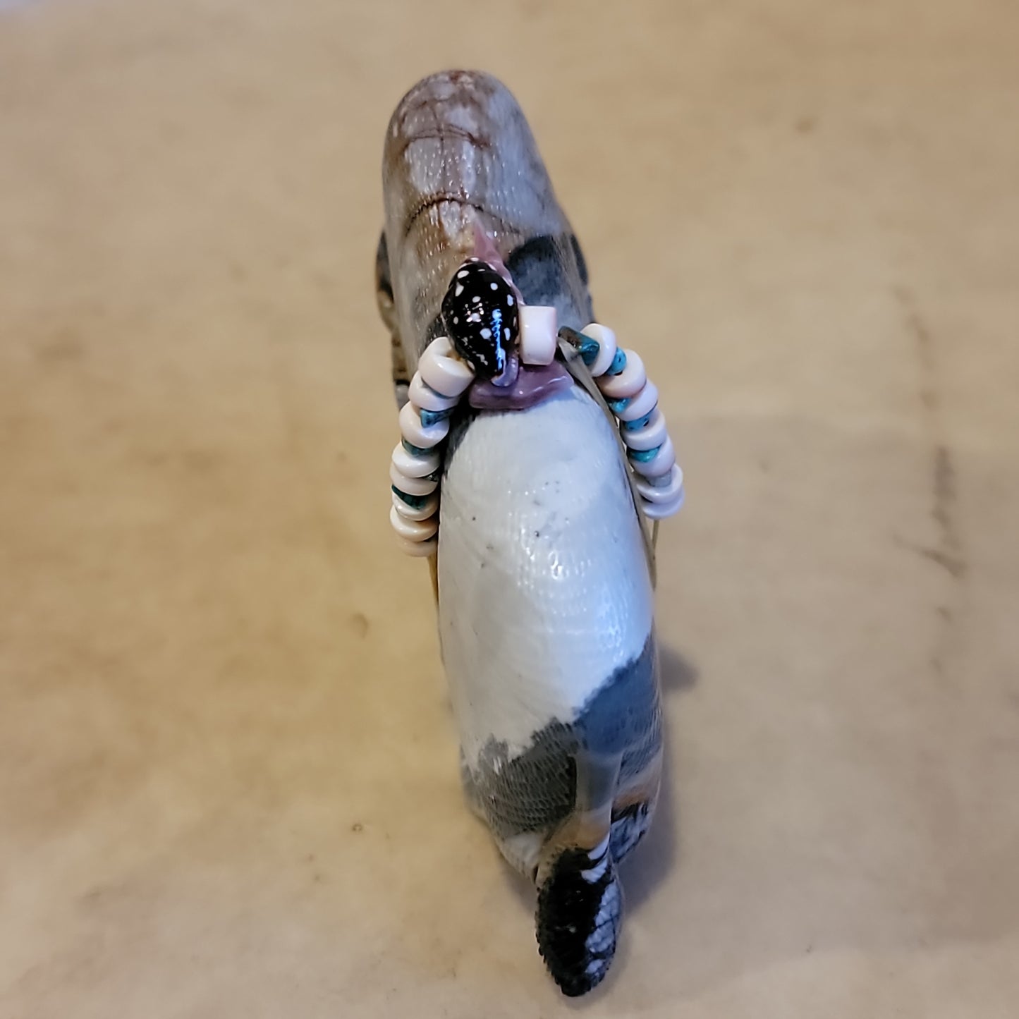 Large Picasso Marble Bison/Buffalo Zuni Fetish