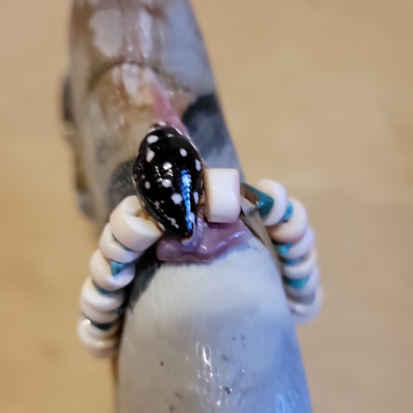 Large Picasso Marble Bison/Buffalo Zuni Fetish