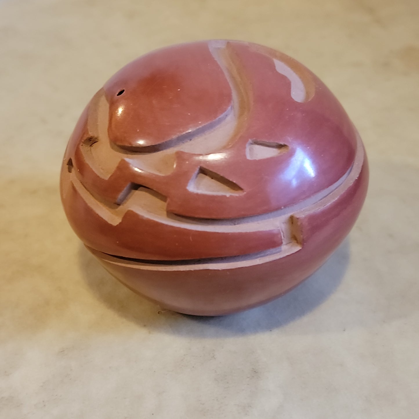 Shalene Chavarria Traditional Santa Clara Redware Seedbowl Pueblo Pottery