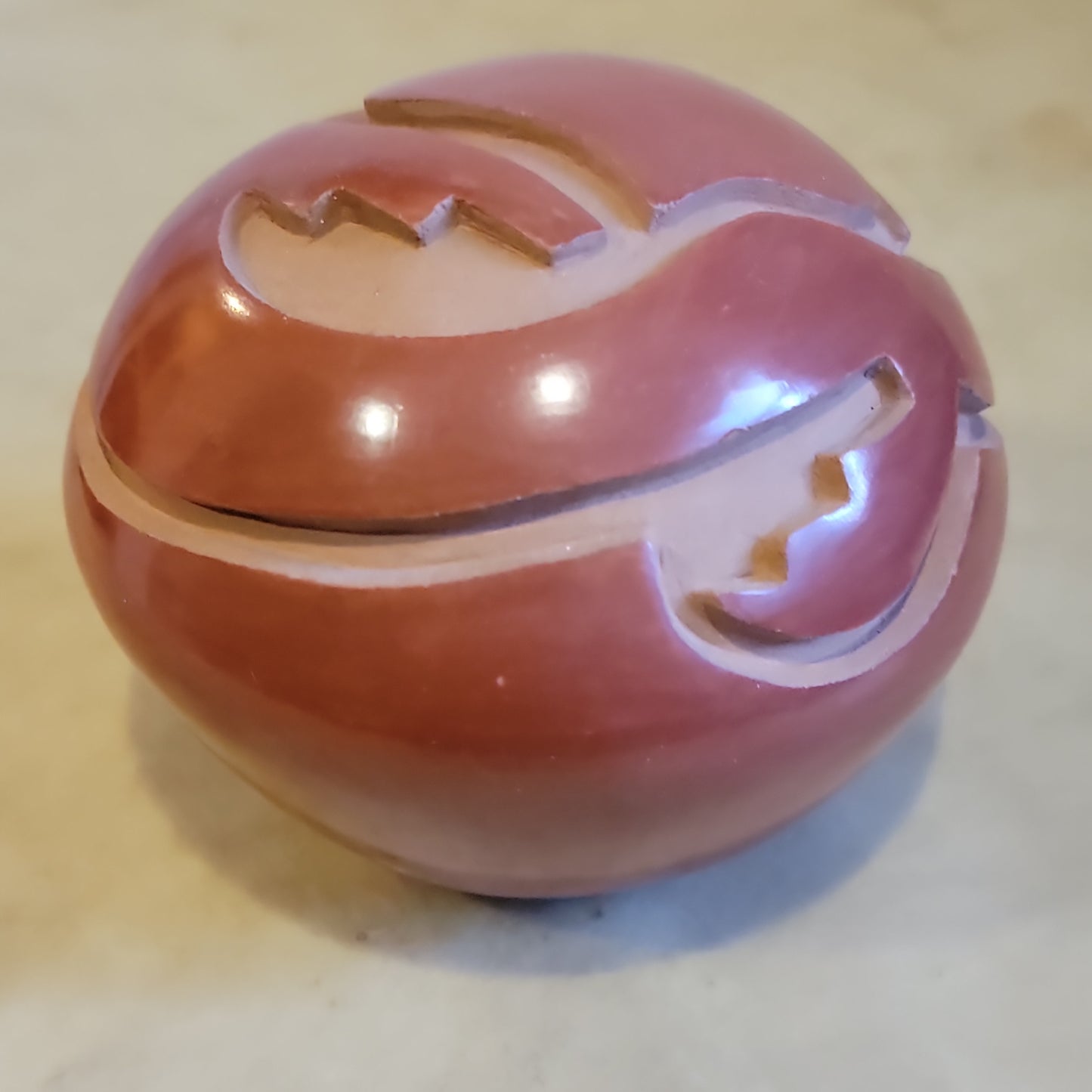 Shalene Chavarria Traditional Santa Clara Redware Seedbowl Pueblo Pottery