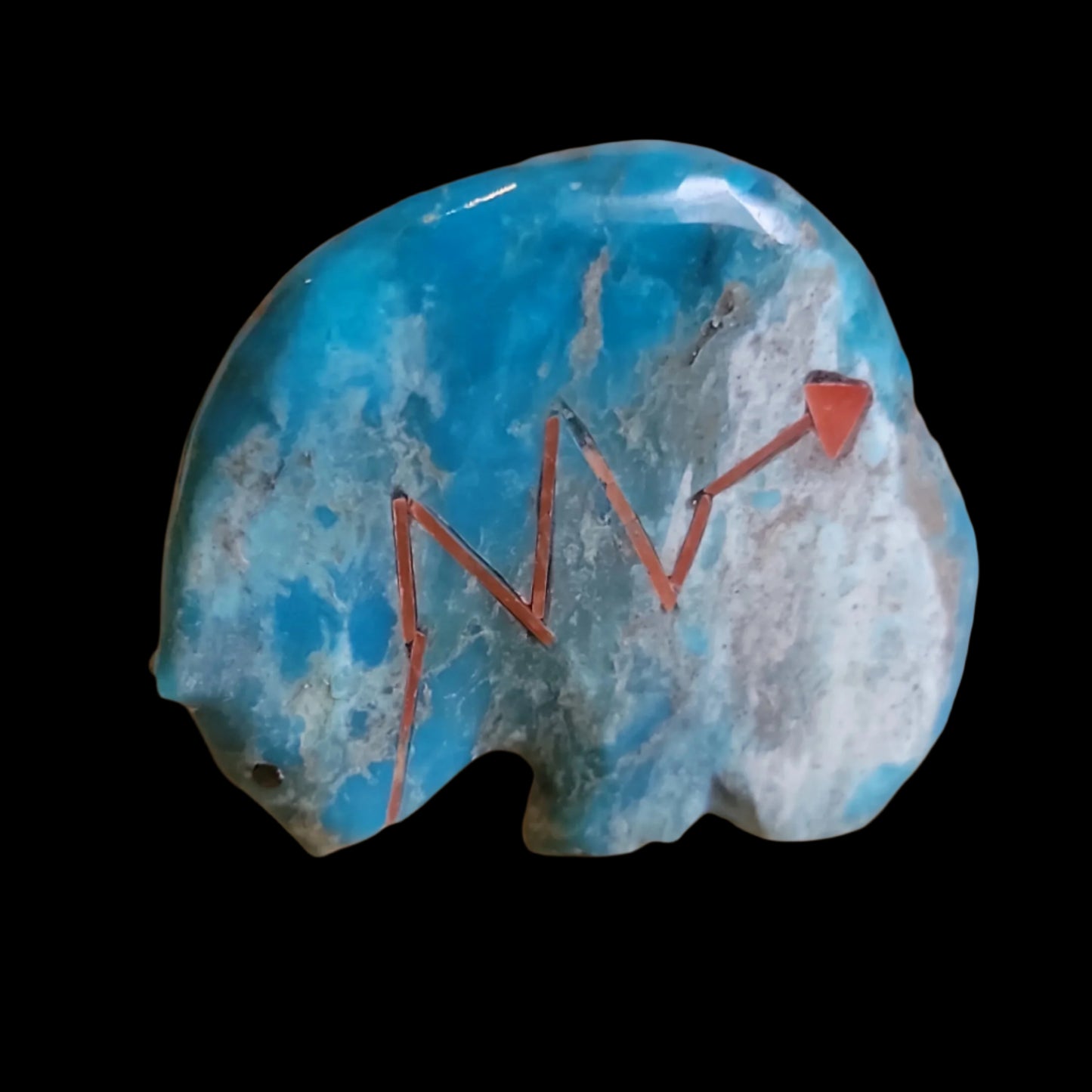 Stewart Quandelacy Chrysocolla Medicine Bear Zuni Fetish