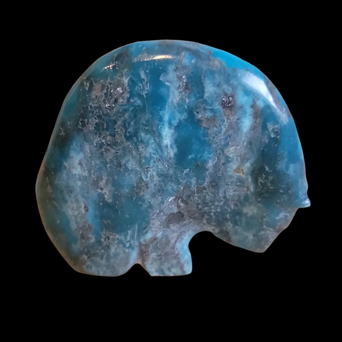 Stewart Quandelacy Chrysocolla Medicine Bear Zuni Fetish