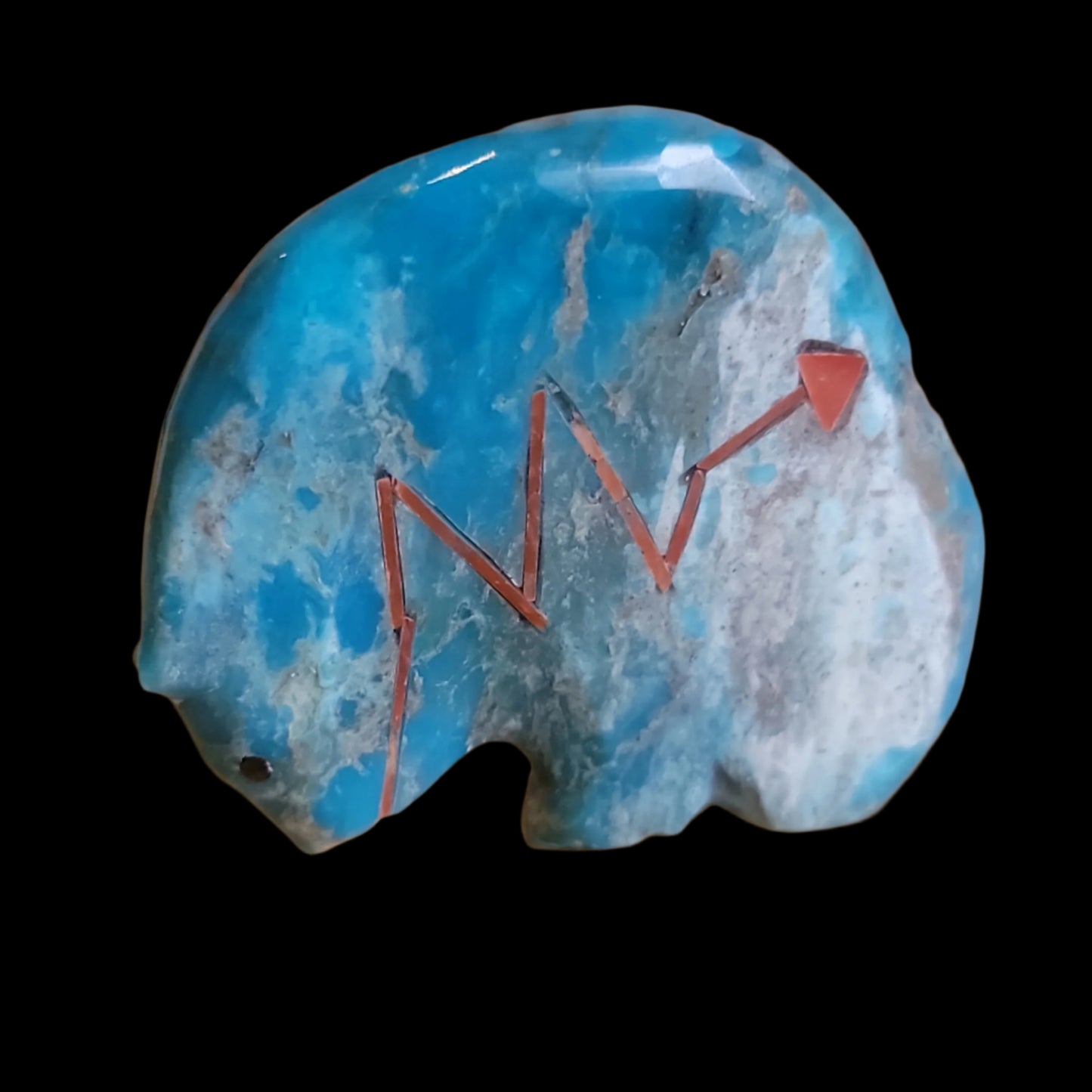 Stewart Quandelacy Chrysocolla Medicine Bear Zuni Fetish