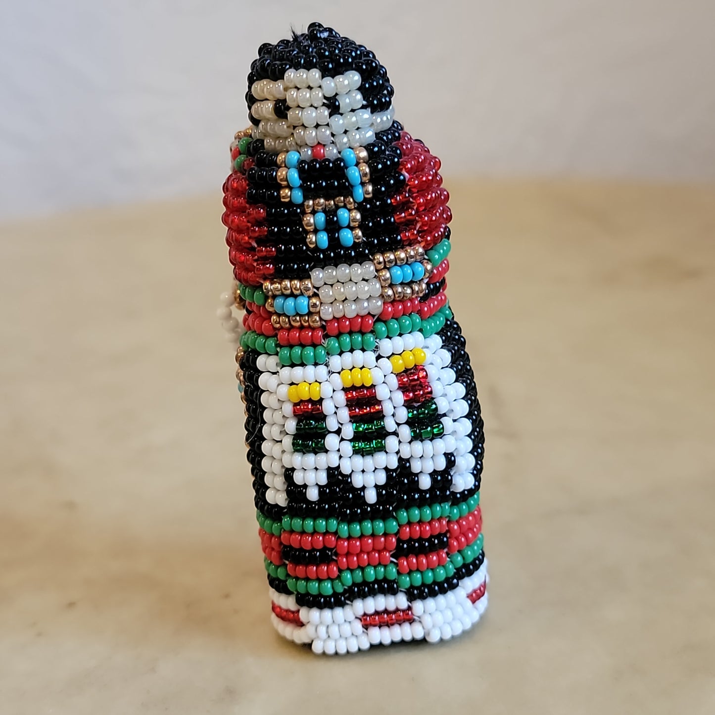 Rolanda Booqua Traditional Zuni Maiden w/Scalloped Shawl Indian Beadwork