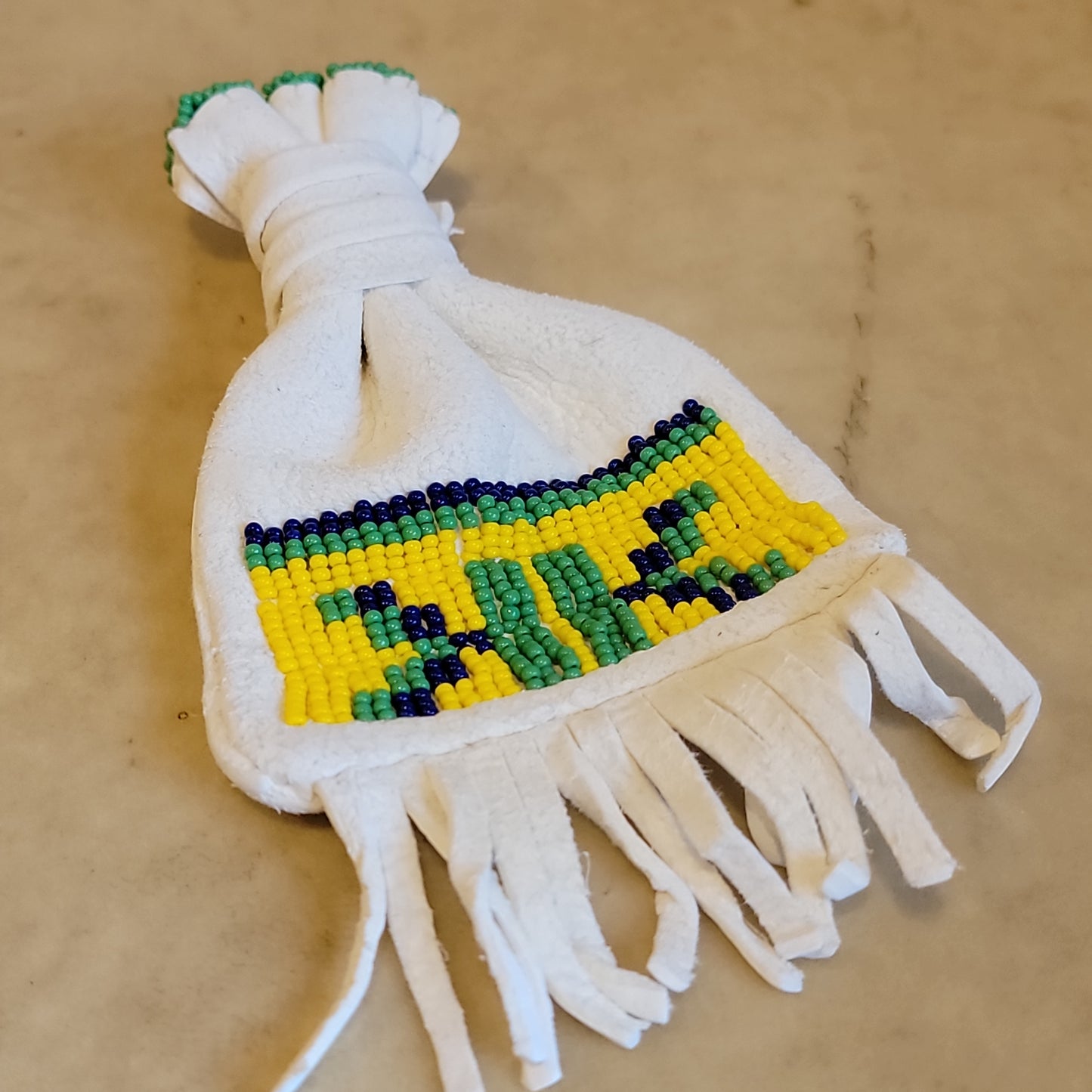 Twila White Navajo Beaded Pouch Indian Beadwork