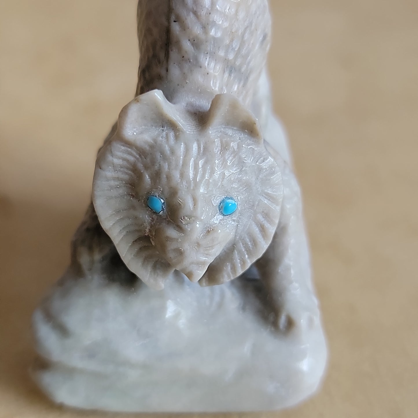 Poised Picasso Marble Bobcat Zuni Fetish