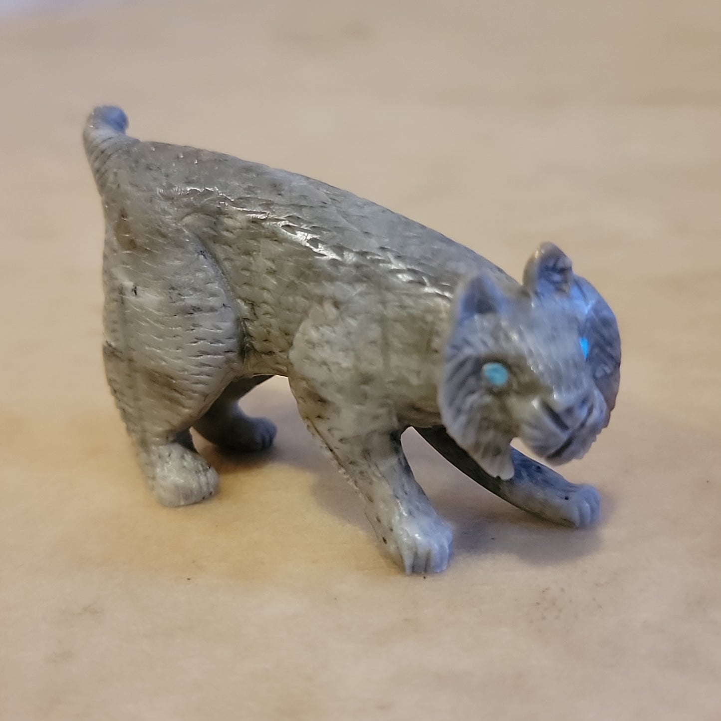 Lance Cheama Picasso Marble Stealthy Bobcat Zuni Fetish