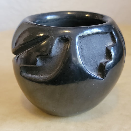 Vintage Barbara Martinez Carved Blackware Santa Clara Pueblo Pottery