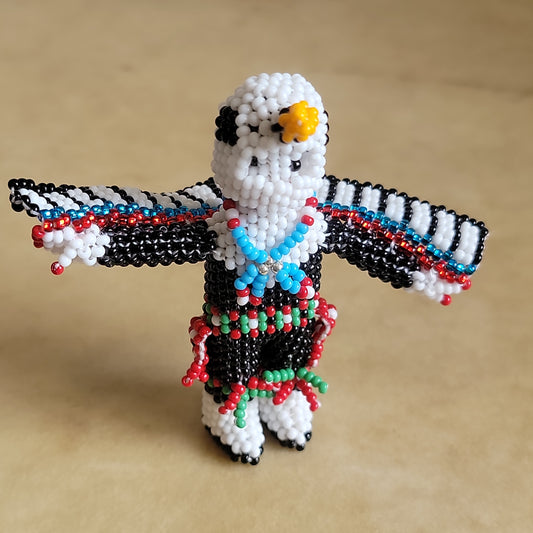 Todd Poncho  Eagle Dancer w/Removable Mask Fully Beaded Indian Beadwork