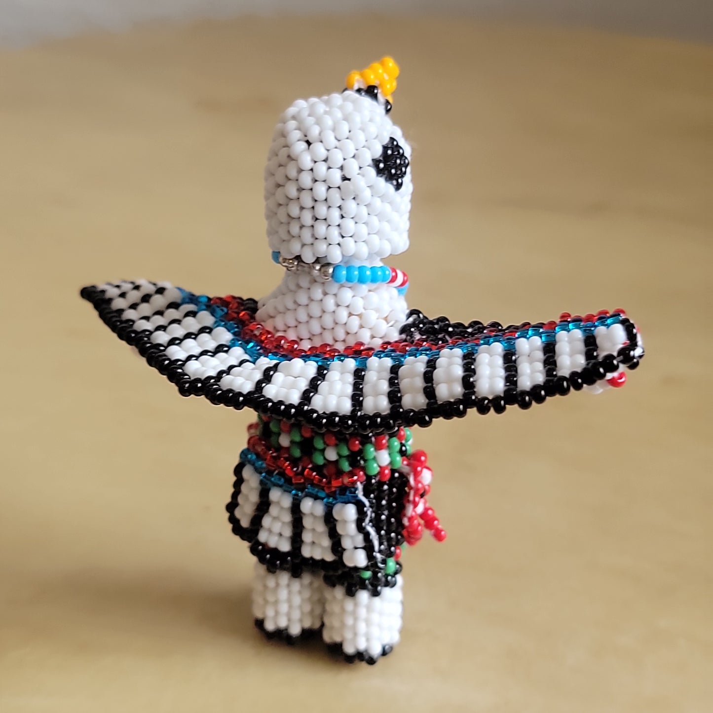 Todd Poncho  Eagle Dancer w/Removable Mask Fully Beaded Indian Beadwork