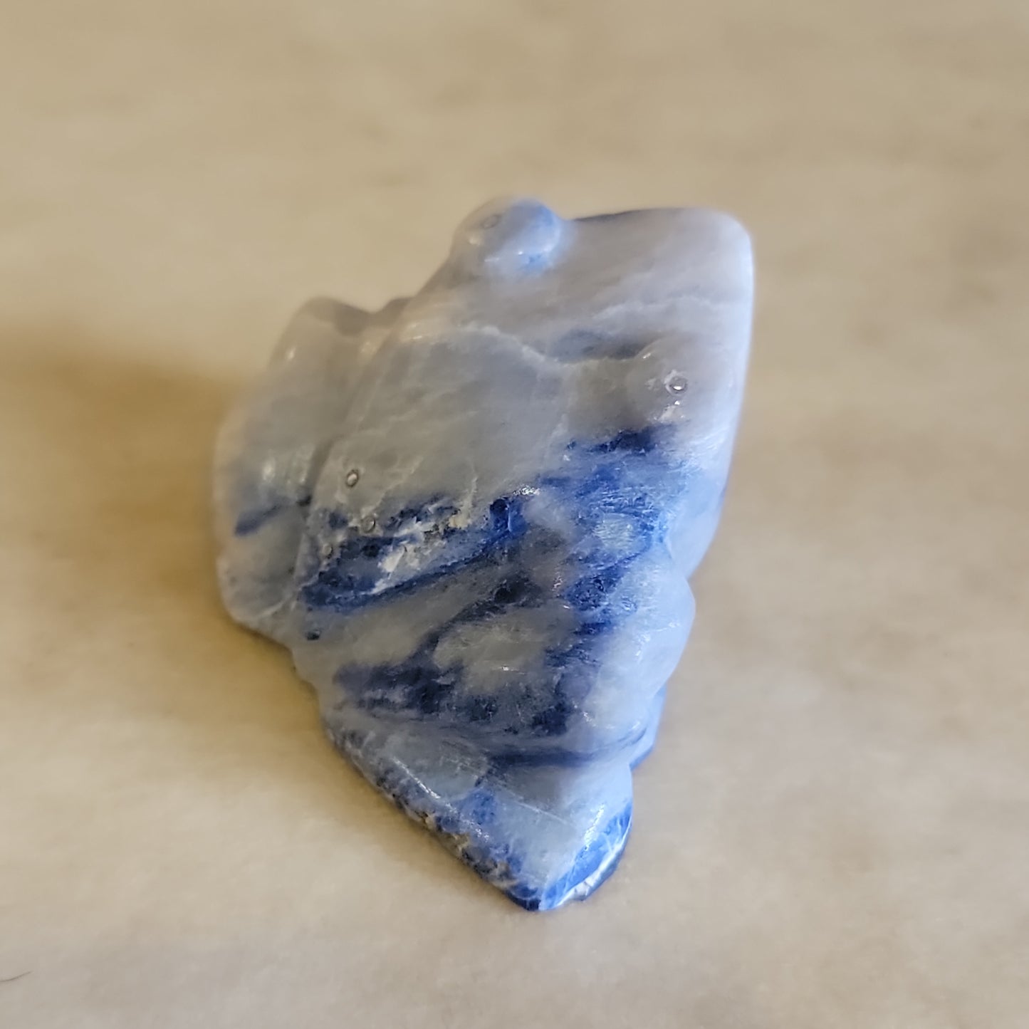 Sodalite Frog Zuni Fetish