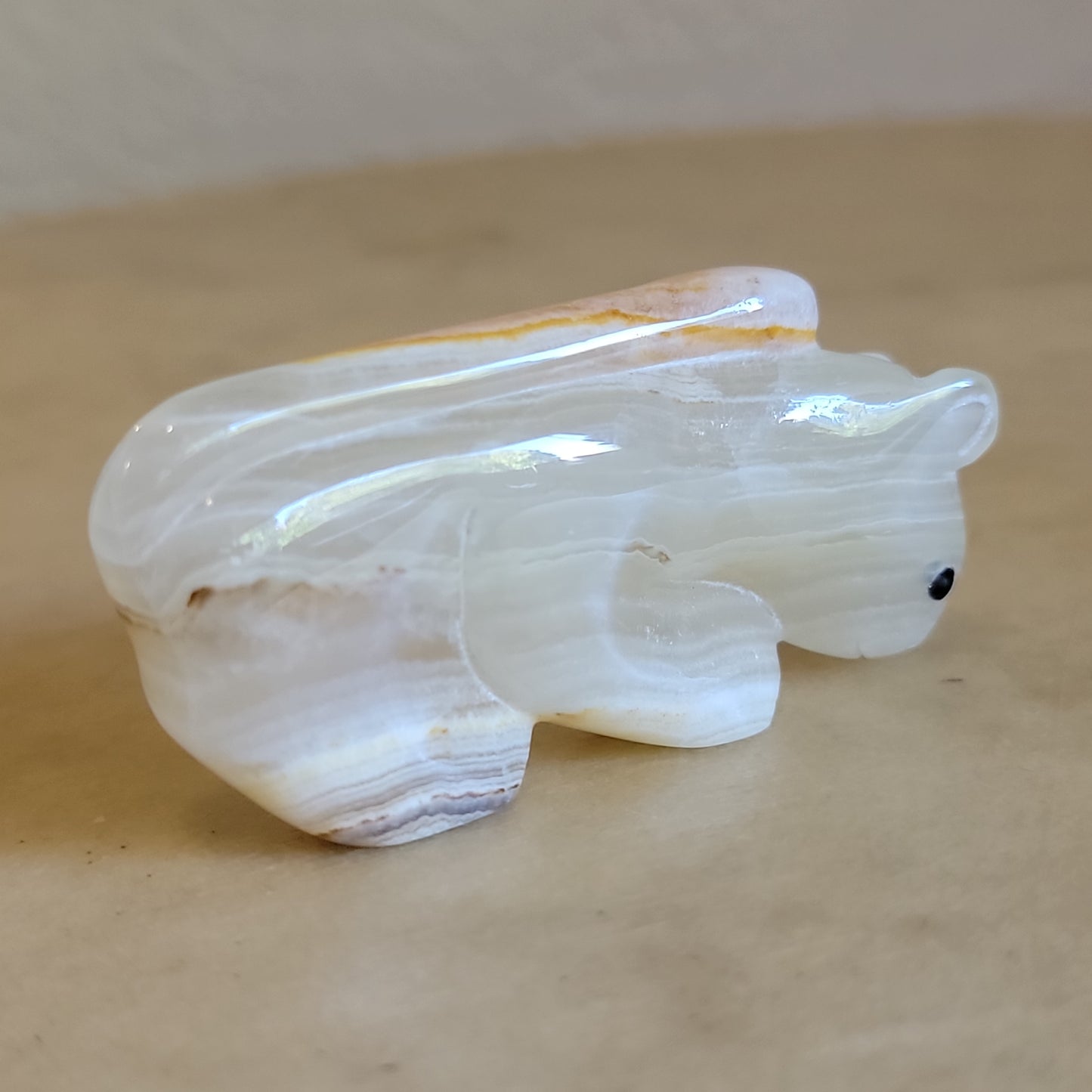 Onyx Mountain Lion Zuni Fetish