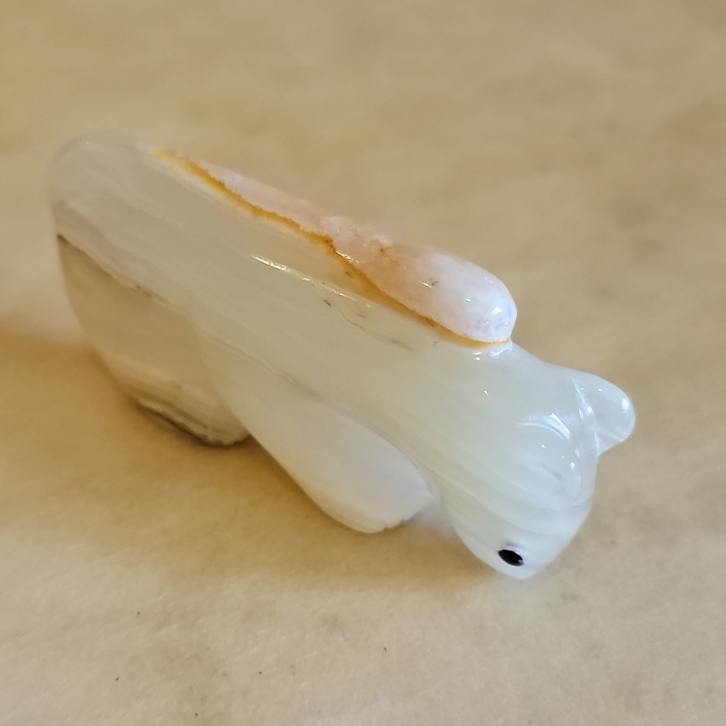 Onyx Mountain Lion Zuni Fetish