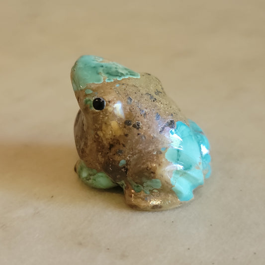 Roy Davis Navajo Turquoise Frog Zuni Fetish