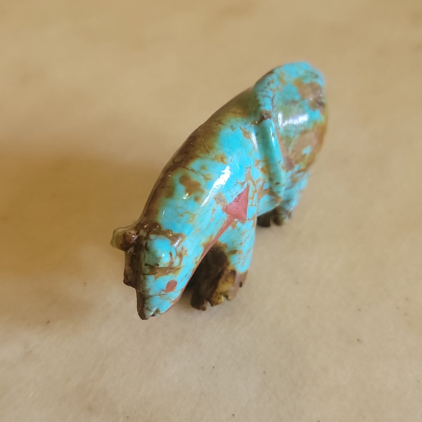 Turquoise Mountain Lion Zuni Fetish