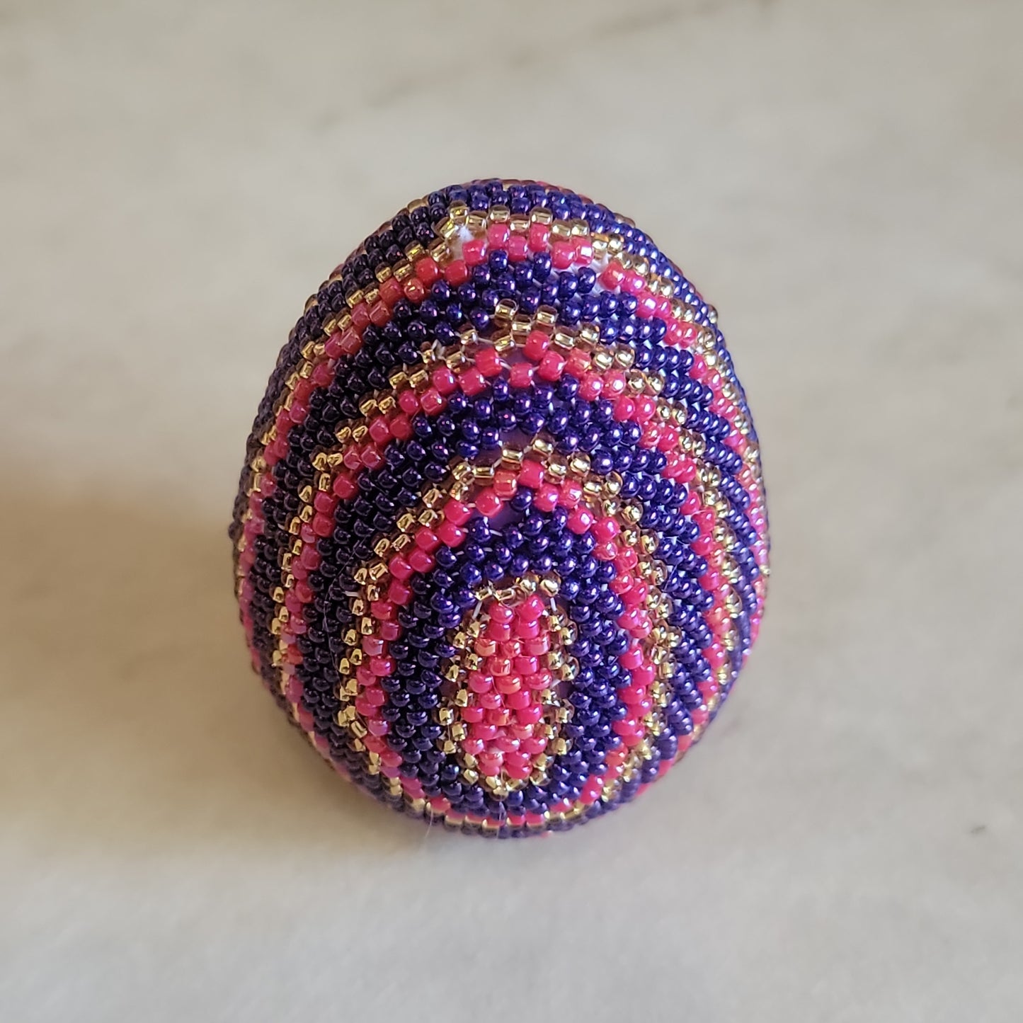 Rhonda Dosedo Zuni Elegant Beaded Egg Indian Beadwork