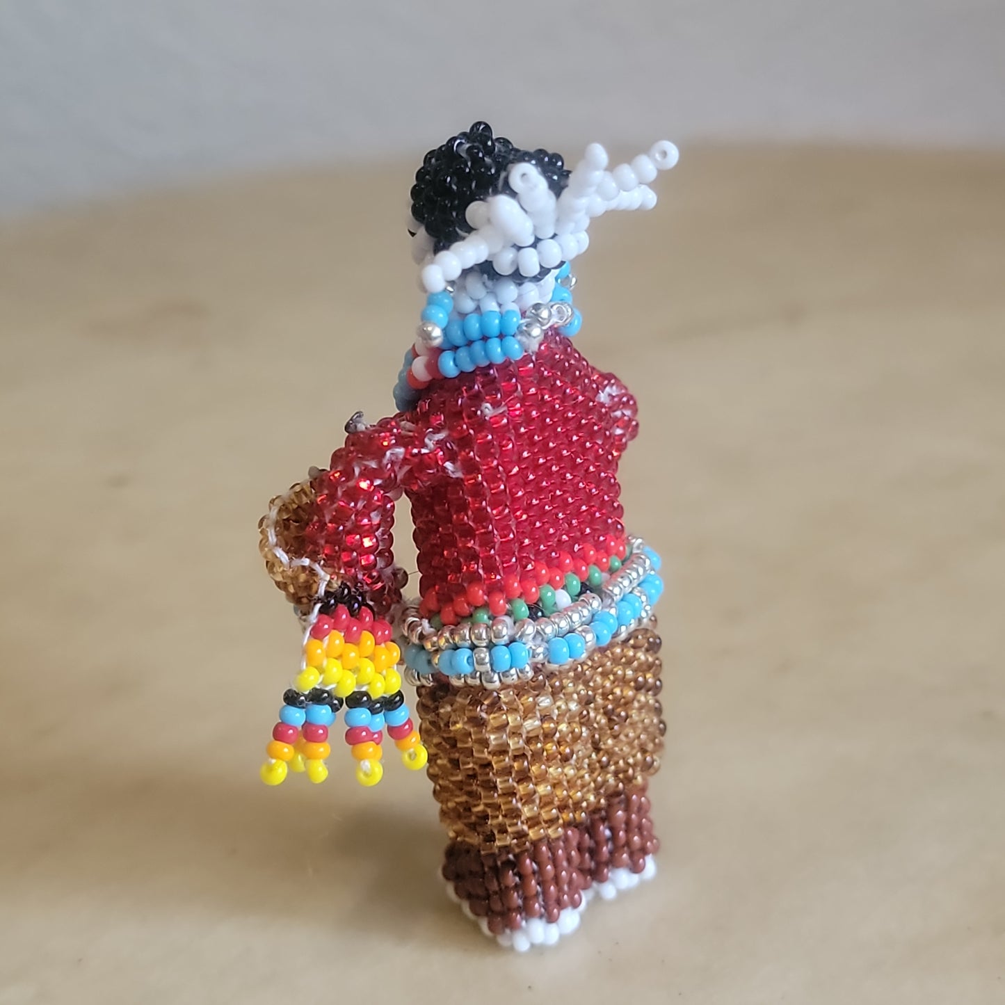 Todd Poncho Fully Beaded Zuni Maiden Shawl Dancer Indian Beadwork