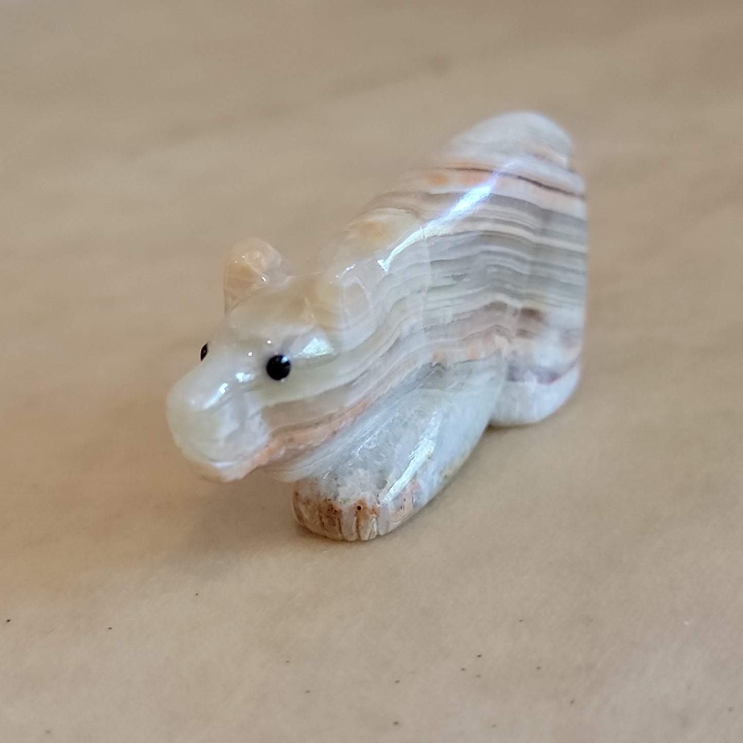 Elegant Onyx Bear Cub Zuni Fetish