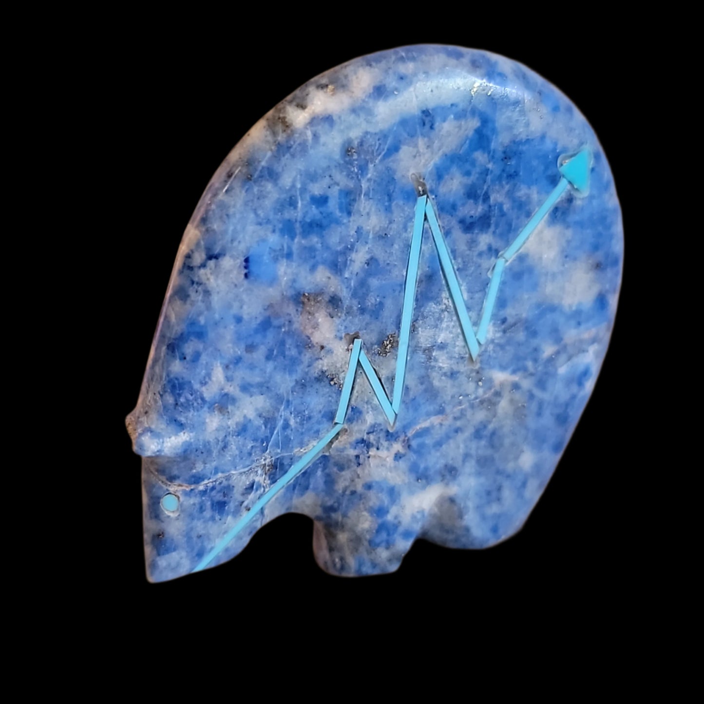 Stewart Quandelacy Denim Lapis Zuni Fetish Medicine Bear