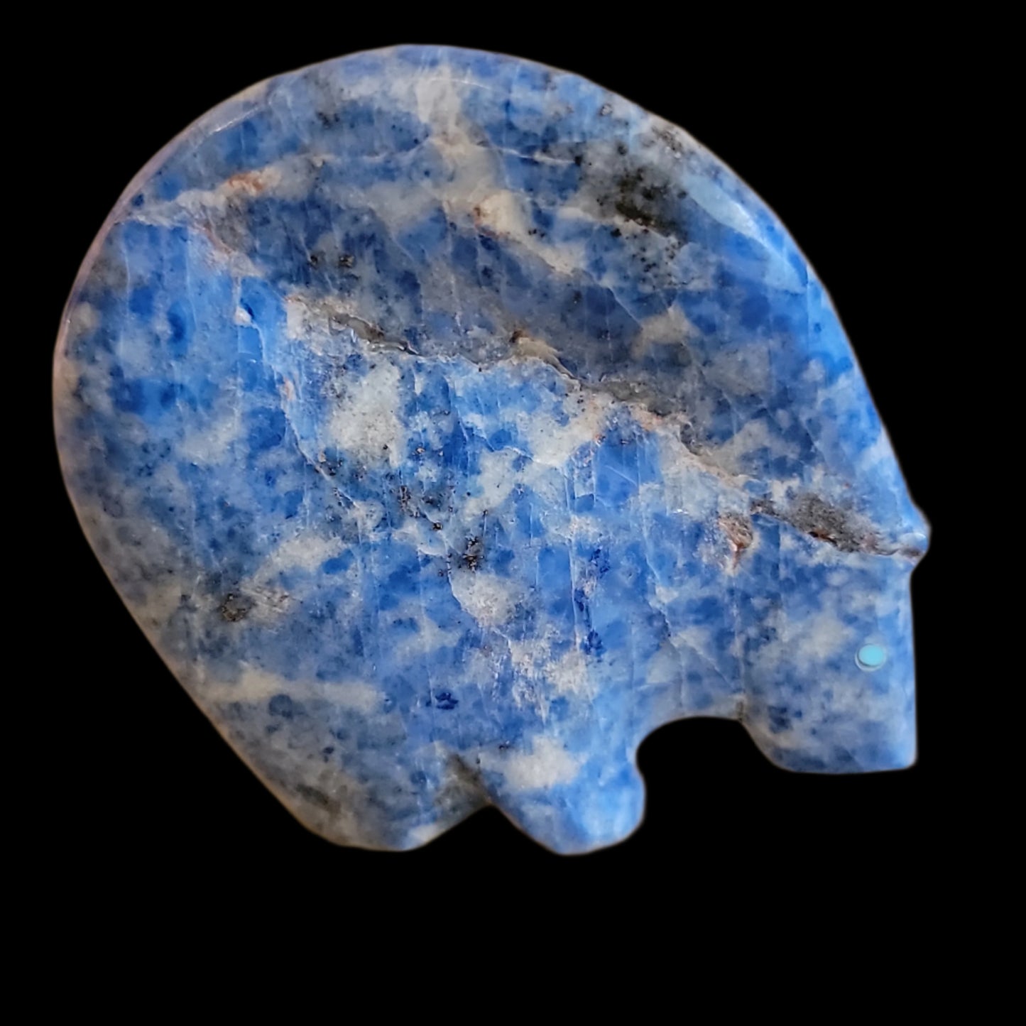 Stewart Quandelacy Denim Lapis Zuni Fetish Medicine Bear