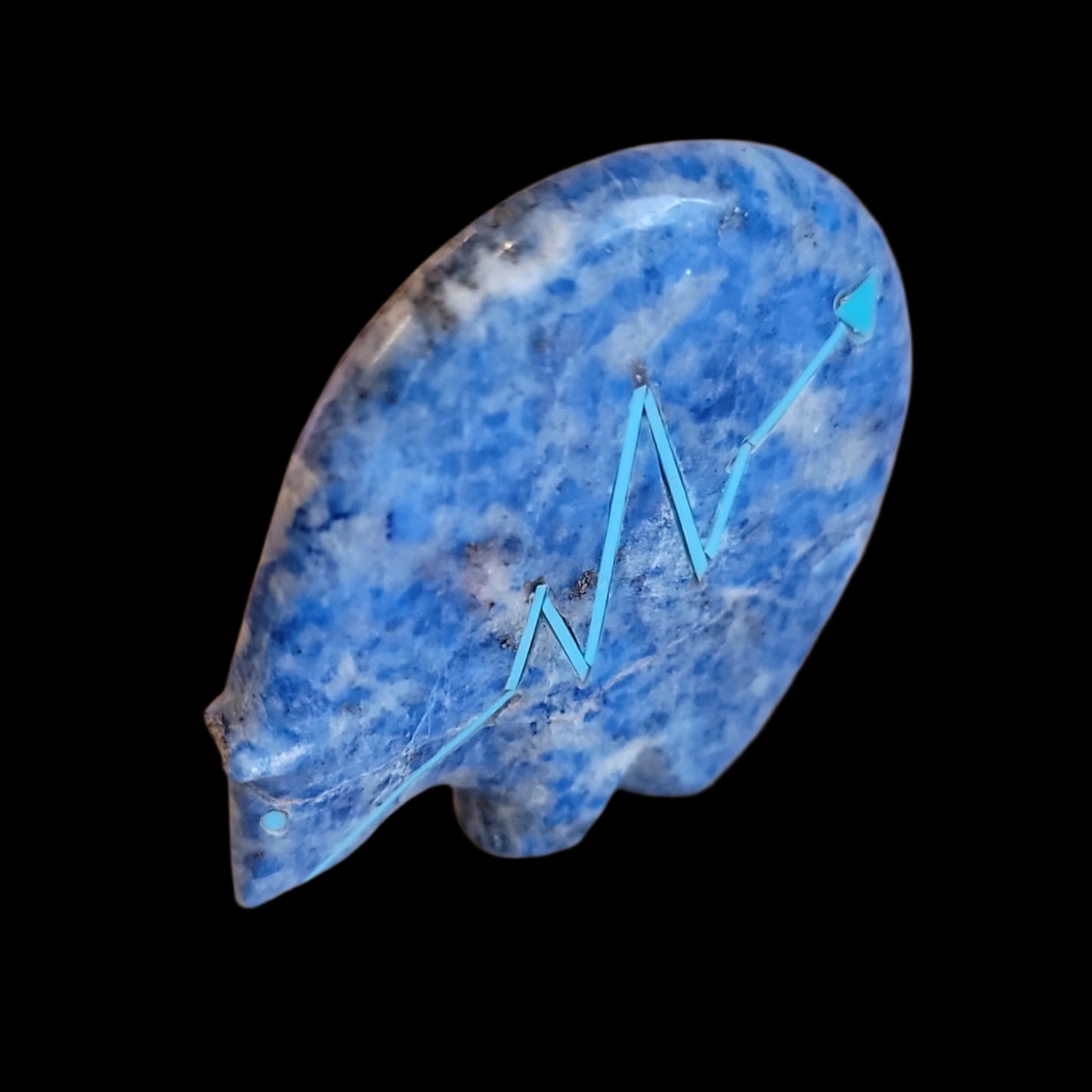Denim Lapis Medicine Bear Zuni Fetish
