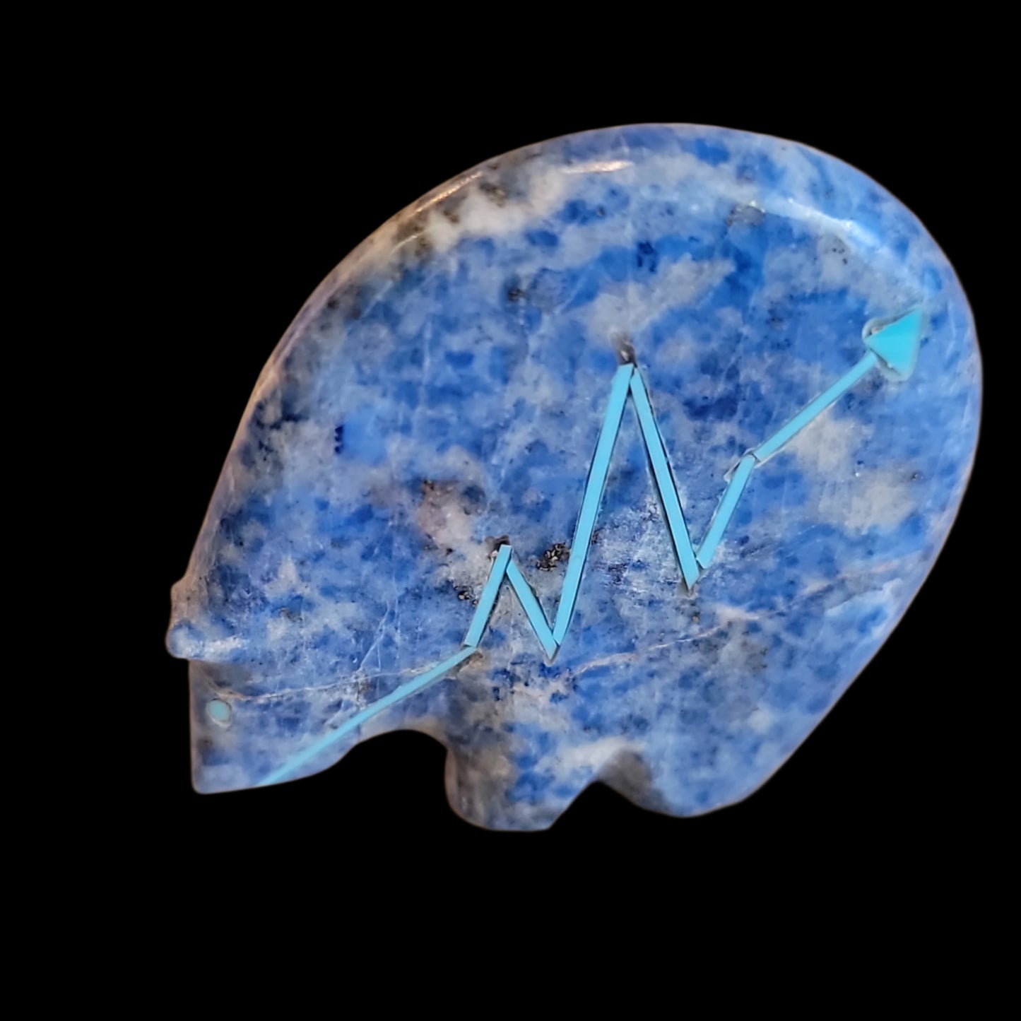 Denim Lapis Medicine Bear Zuni Fetish