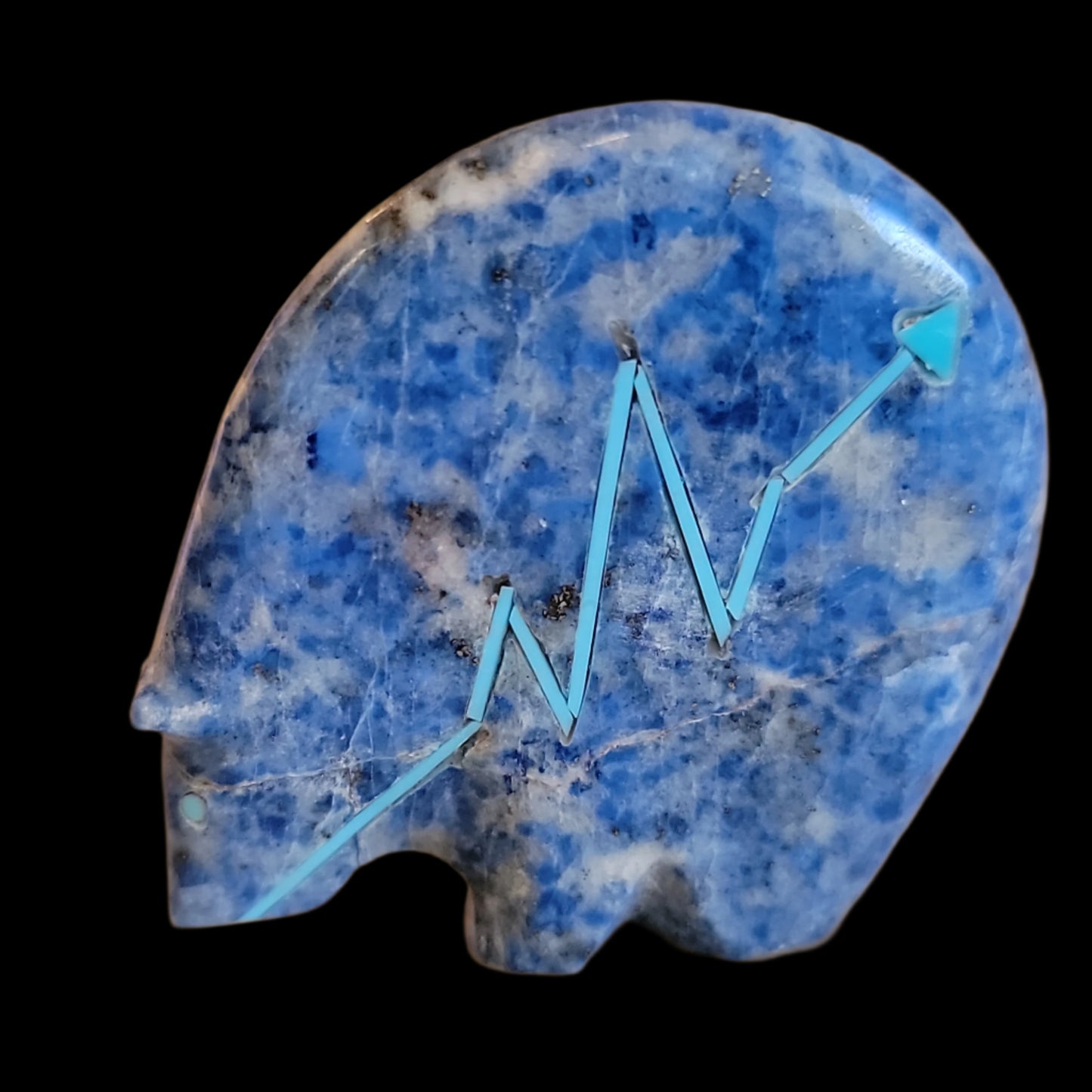 Denim Lapis Medicine Bear Zuni Fetish