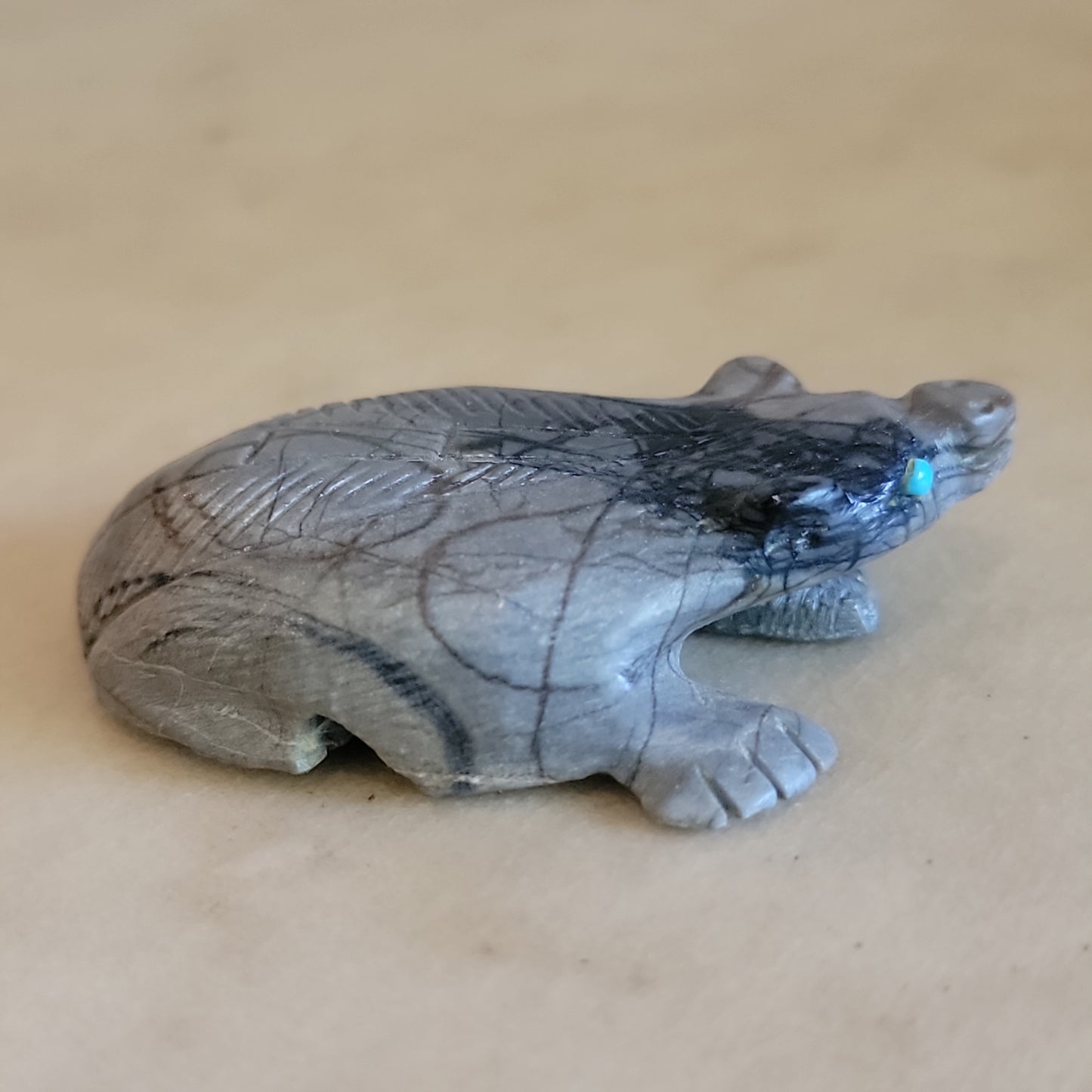 Dana Malani Picasso Marble Badger Zuni Fetish