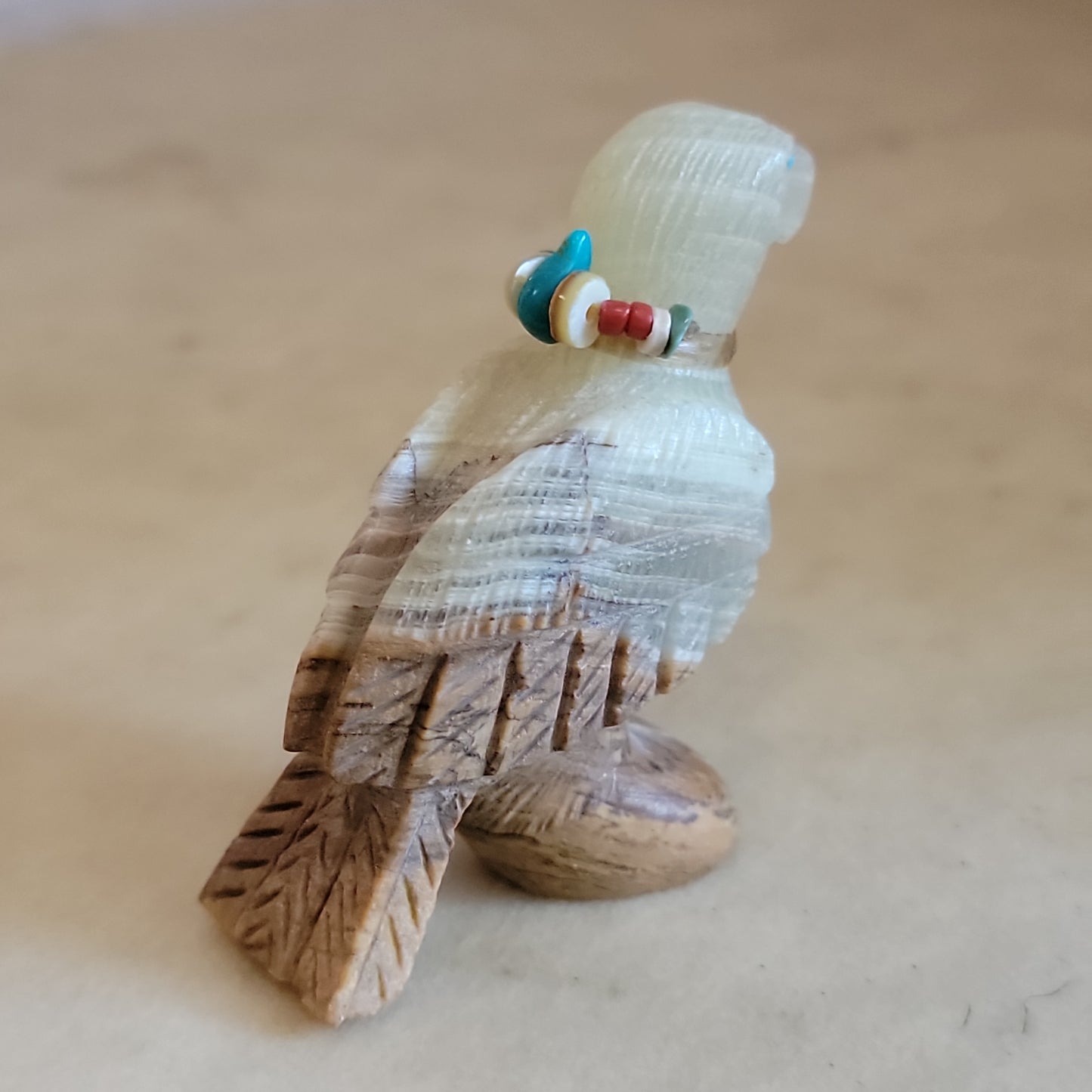 Onyx Eagle w/Offering Zuni Fetish